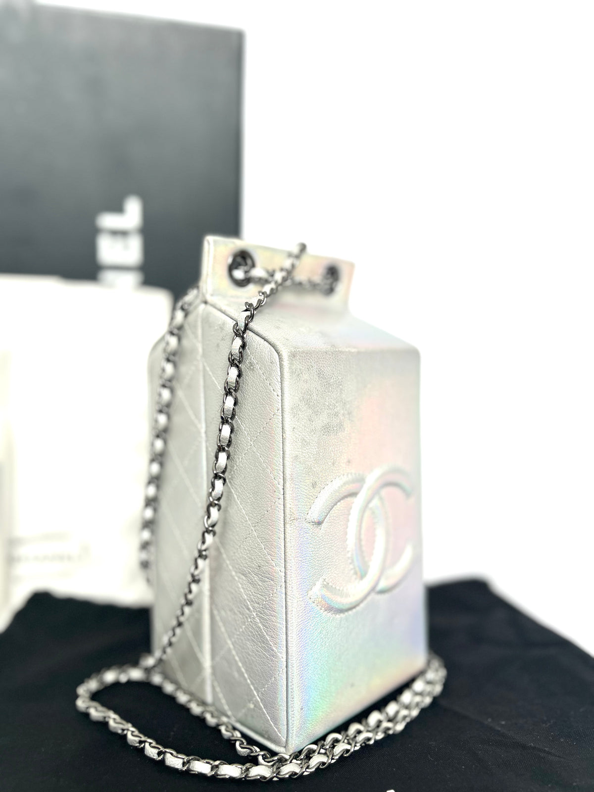 Extremely Rare Iridescent Lait de Coco Runway 2014 Milk Carton
