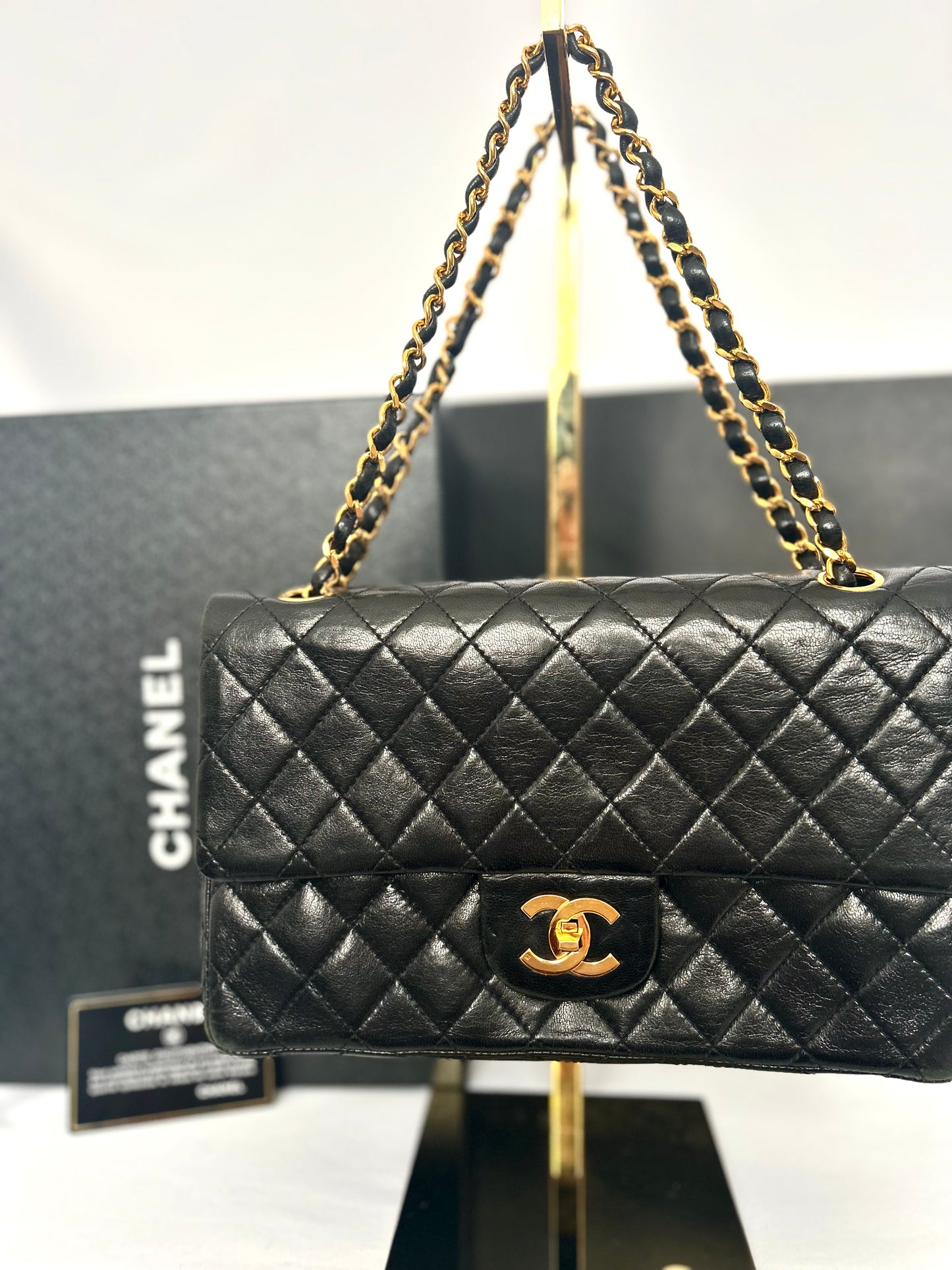 Chanel Black Lambskin Classic Flap
