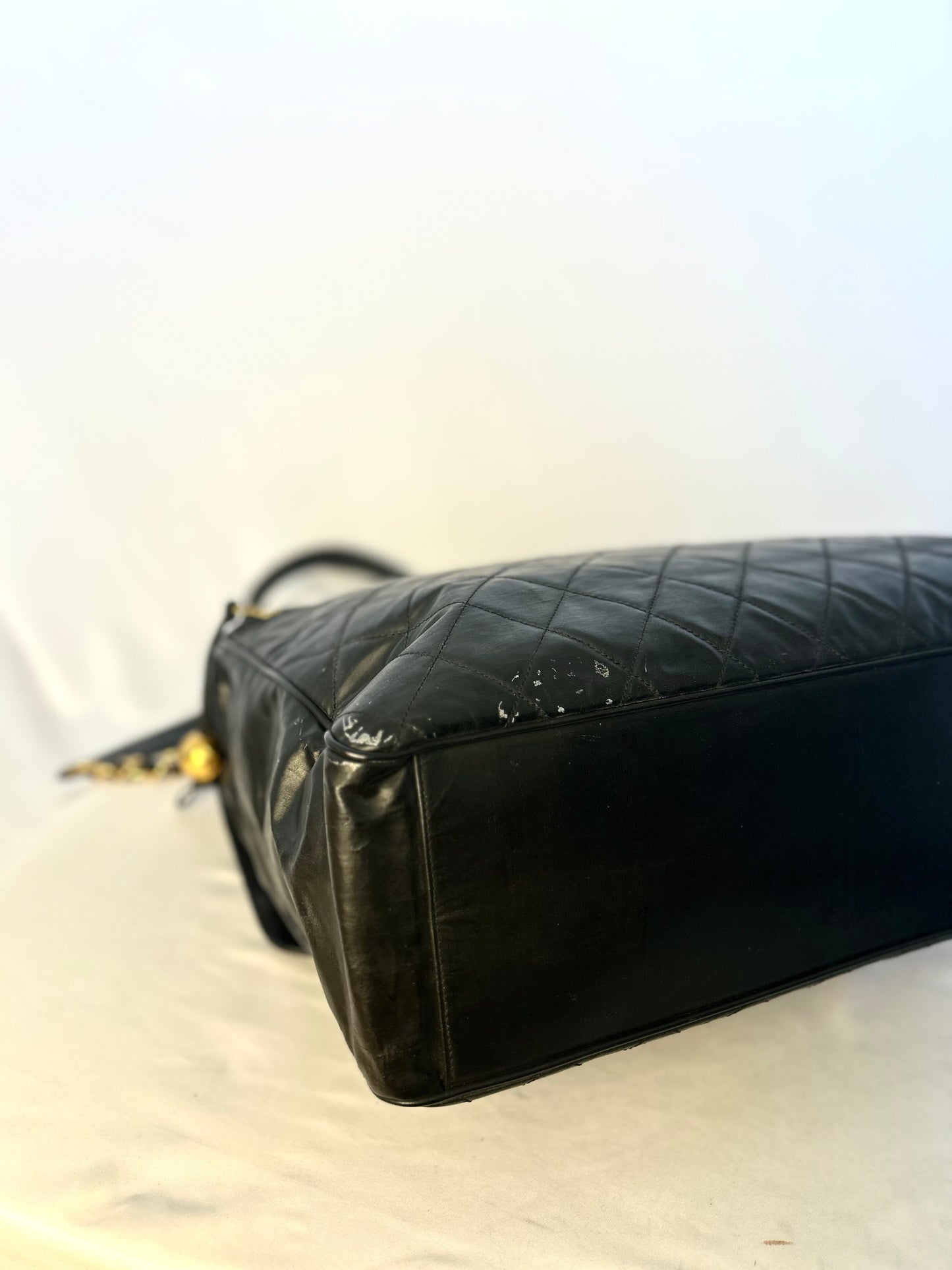 Black Calfskin XXL Supermodel Flap Bag