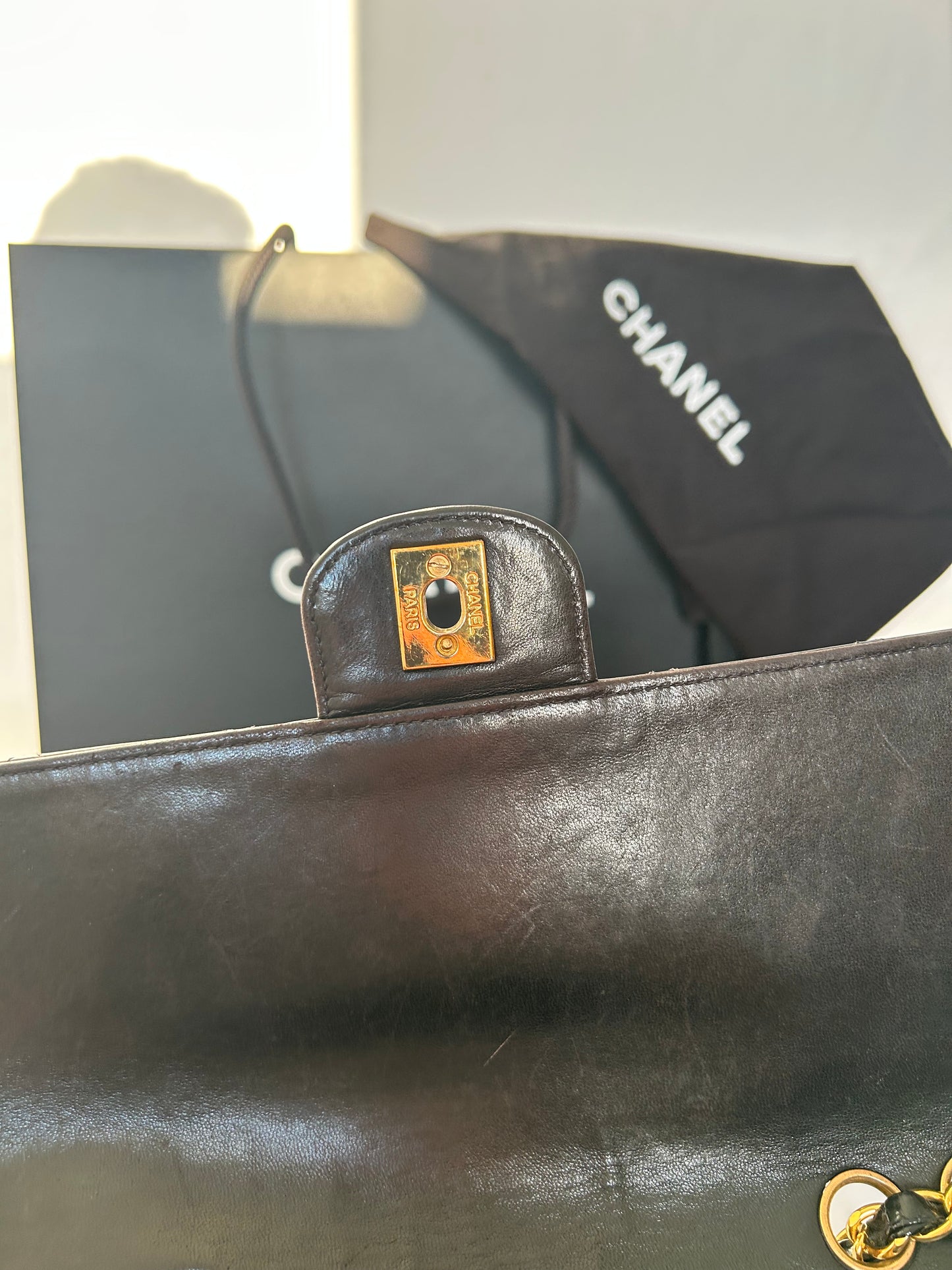 Chanel Patent Leather Single Flap Bag