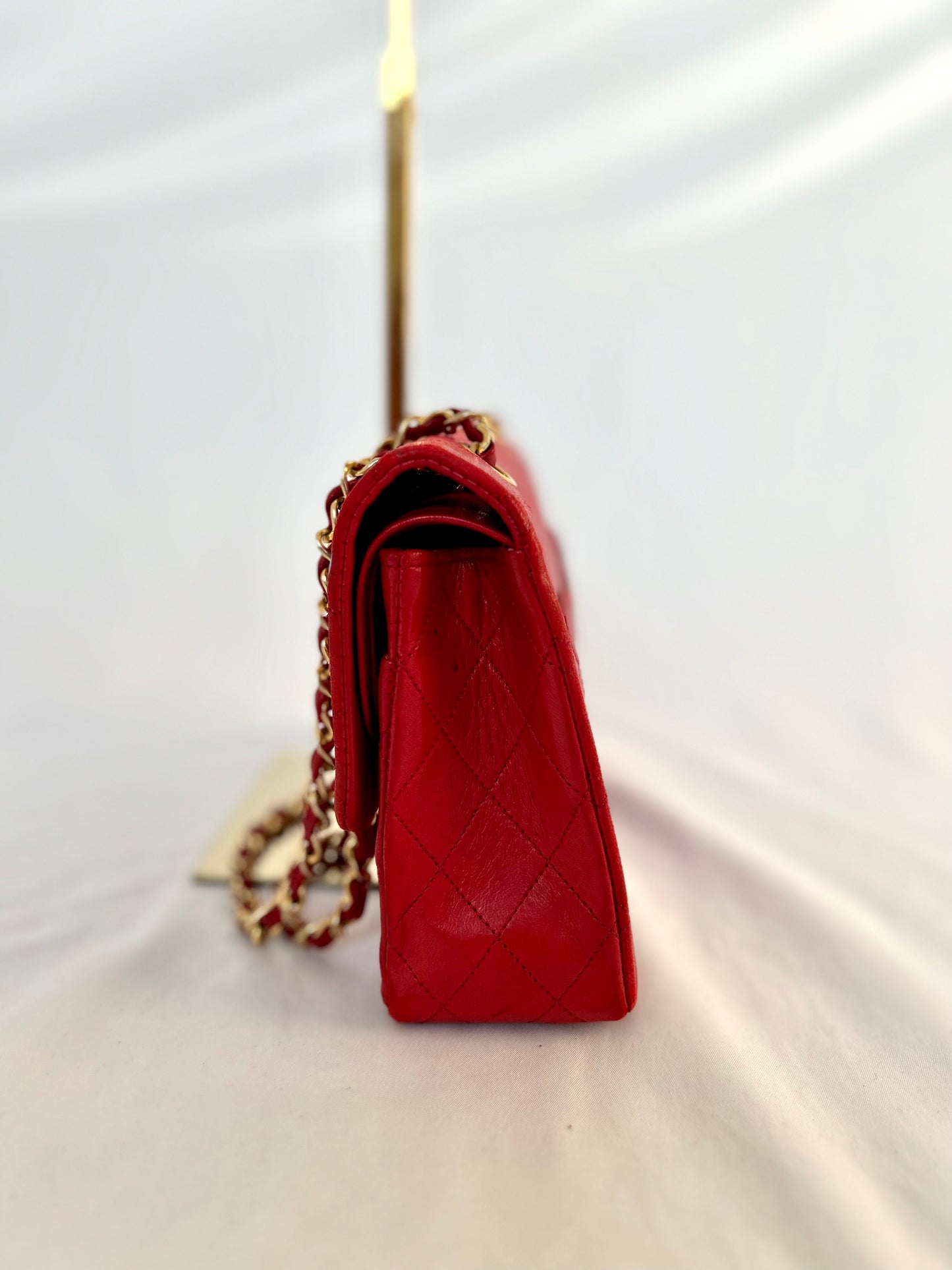 Red Chanel Classic Flap