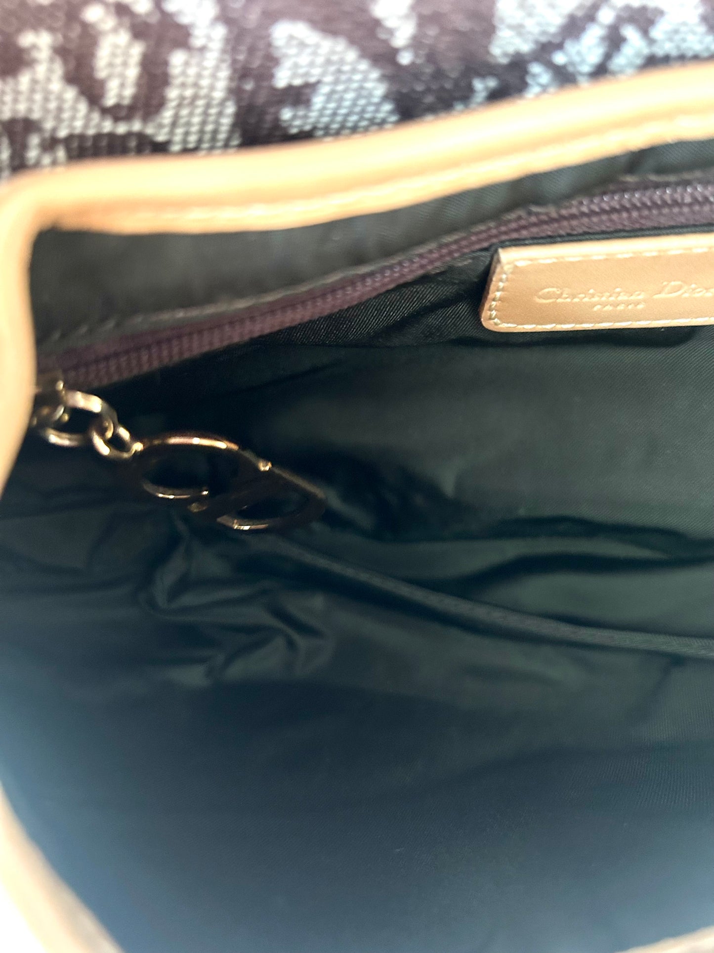 Dior Brown Oblique Monogram Saddle Bag