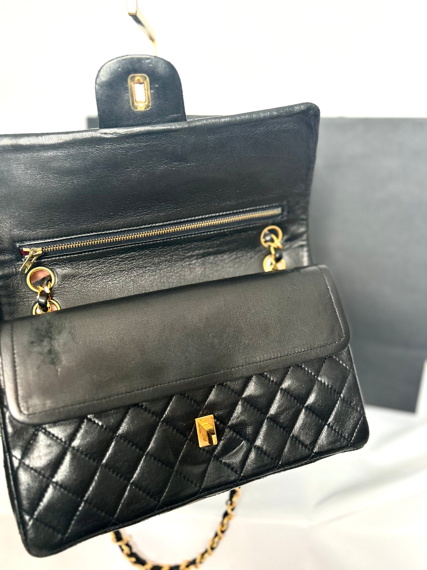 Chanel Black Lambskin Classic Flap
