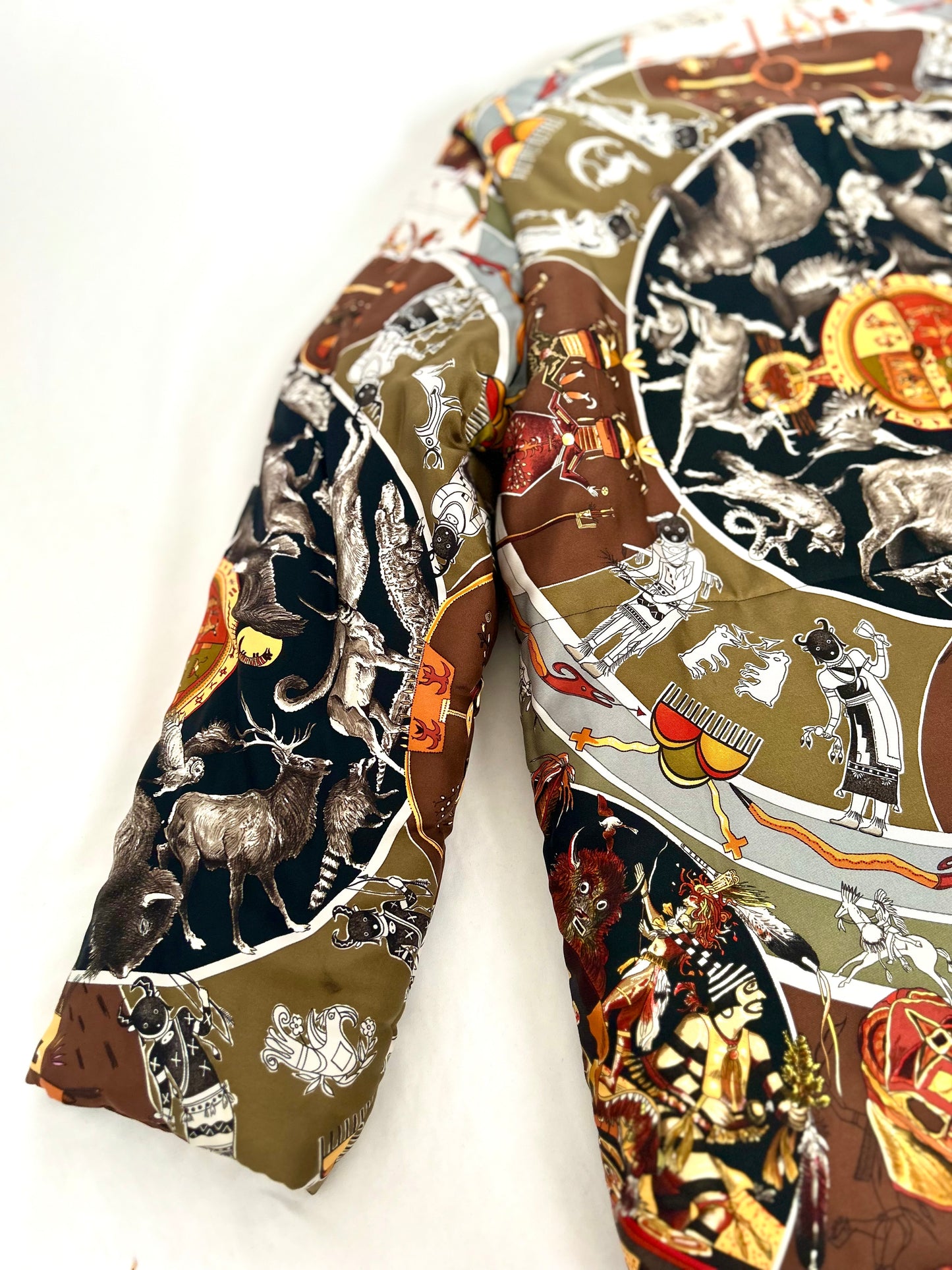 Archival Hermes Silk Detachable Sleeve Jacket Coat designed by Martin Margiela