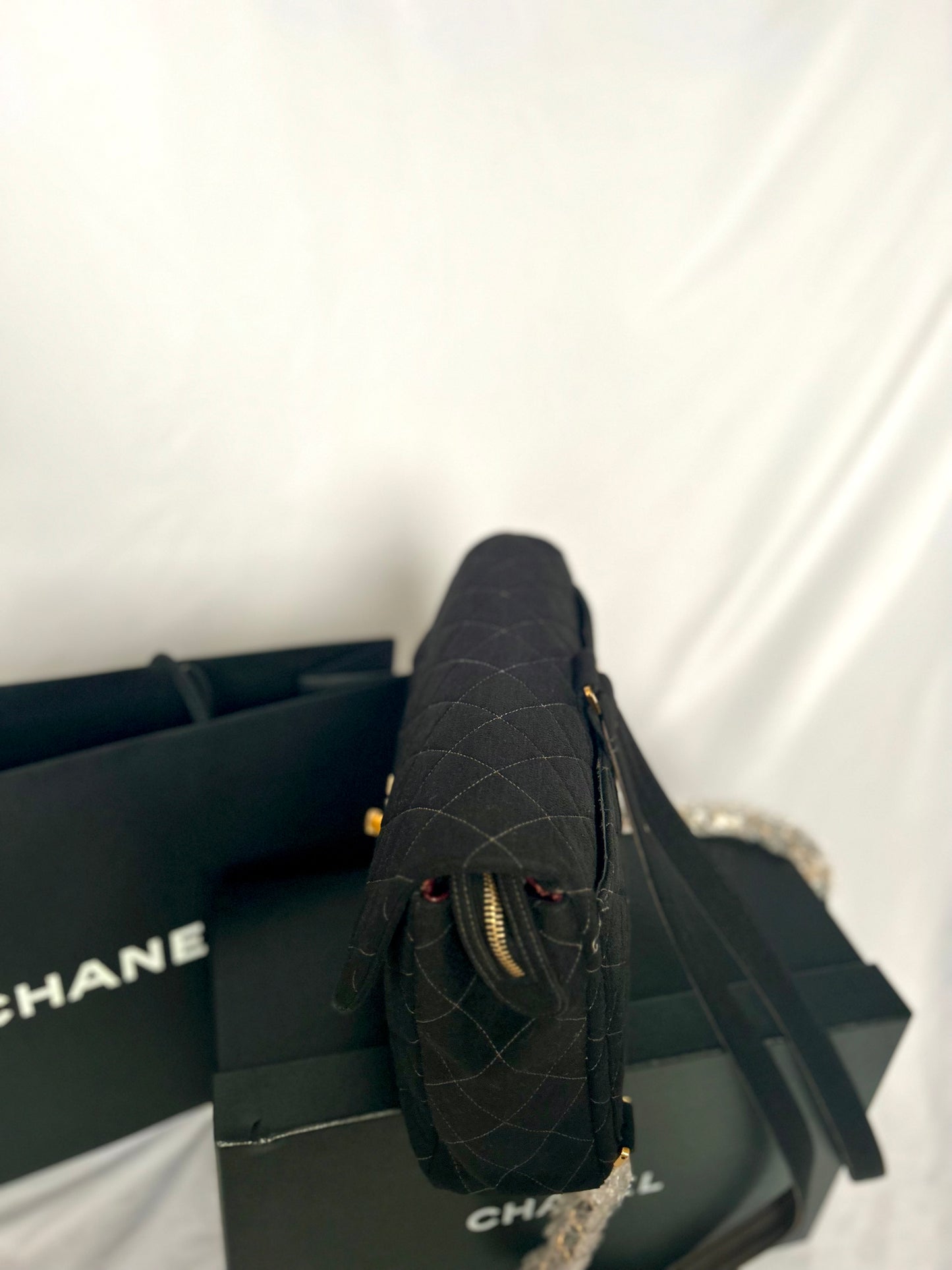 Chanel Black Jersey Backpack