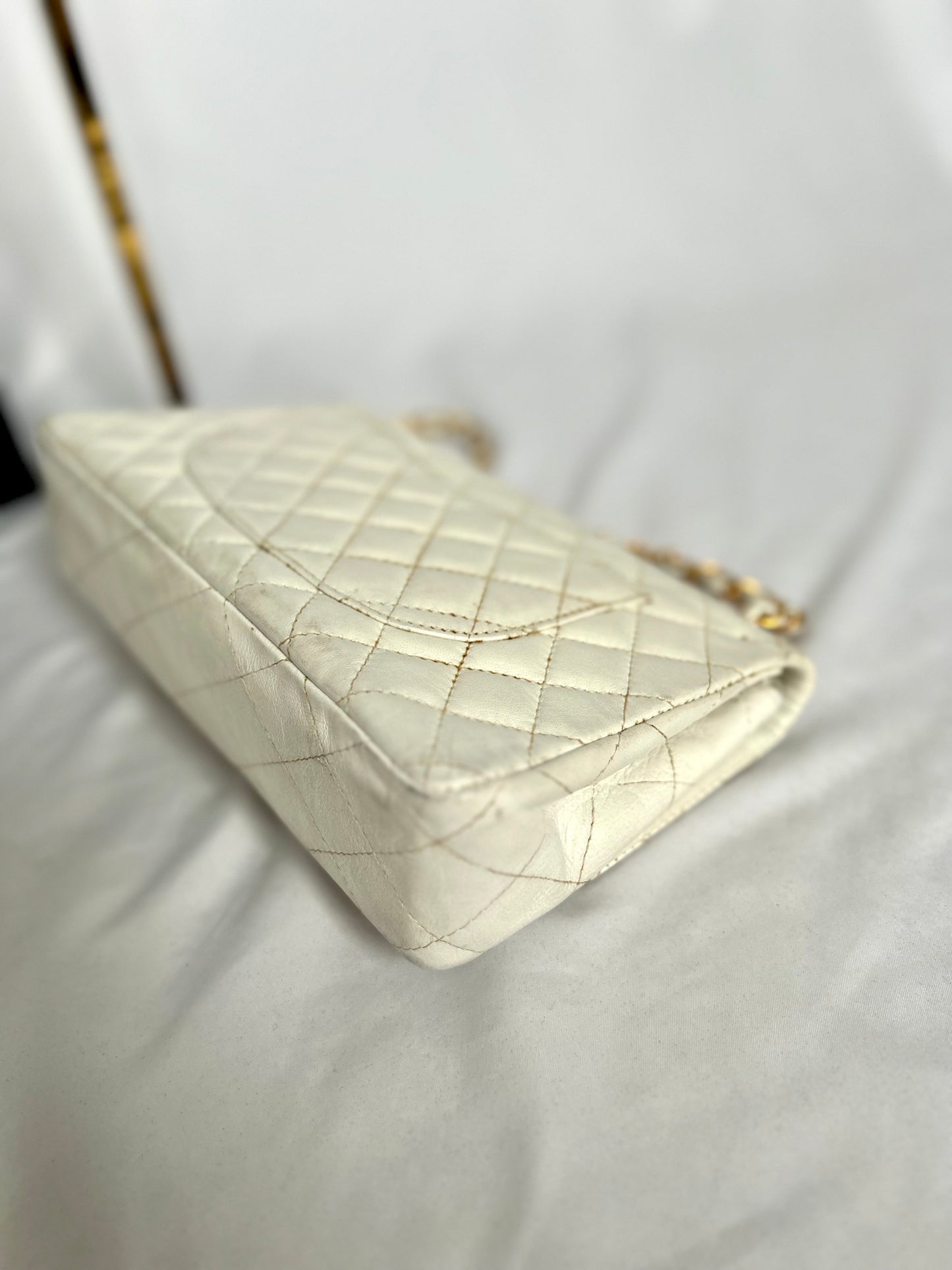 Chanel Vintage White Classic Flap