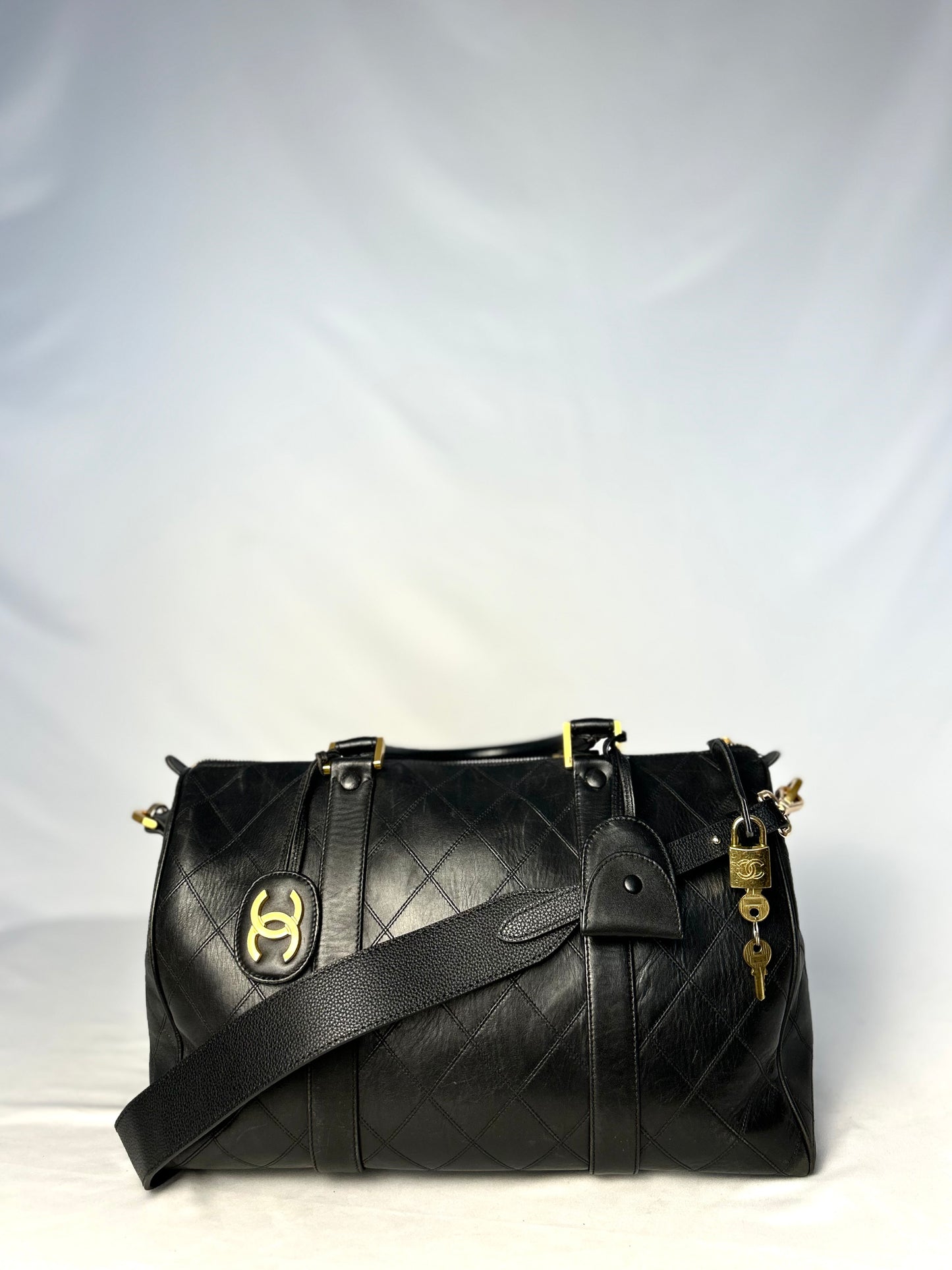 Chanel Mini Lambskin Boston Bag