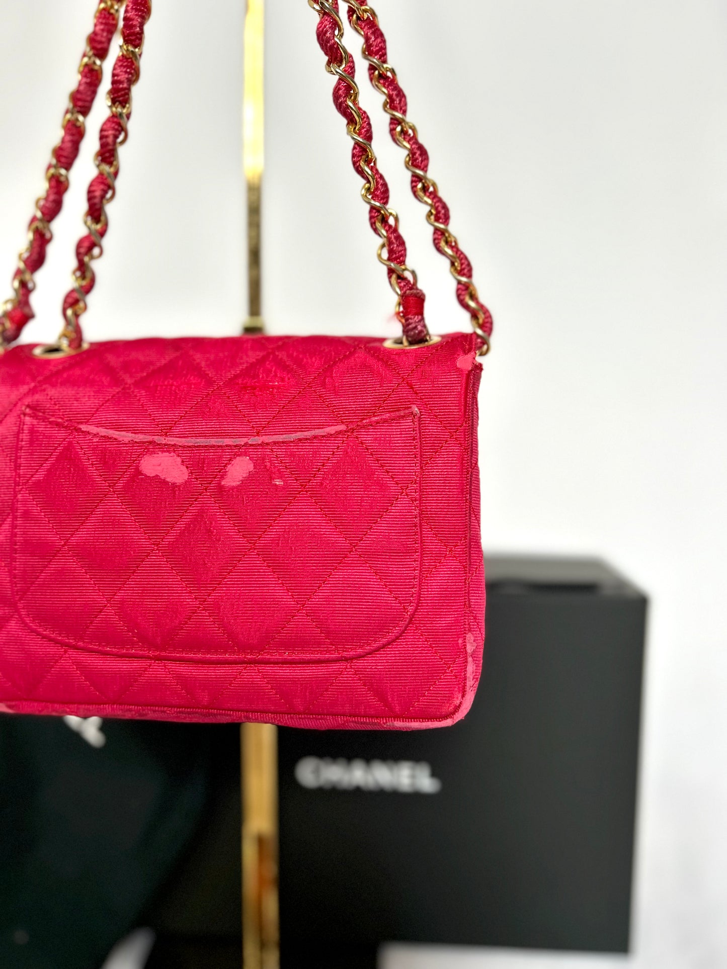 Pink Chanel Mini Square Flap Bag