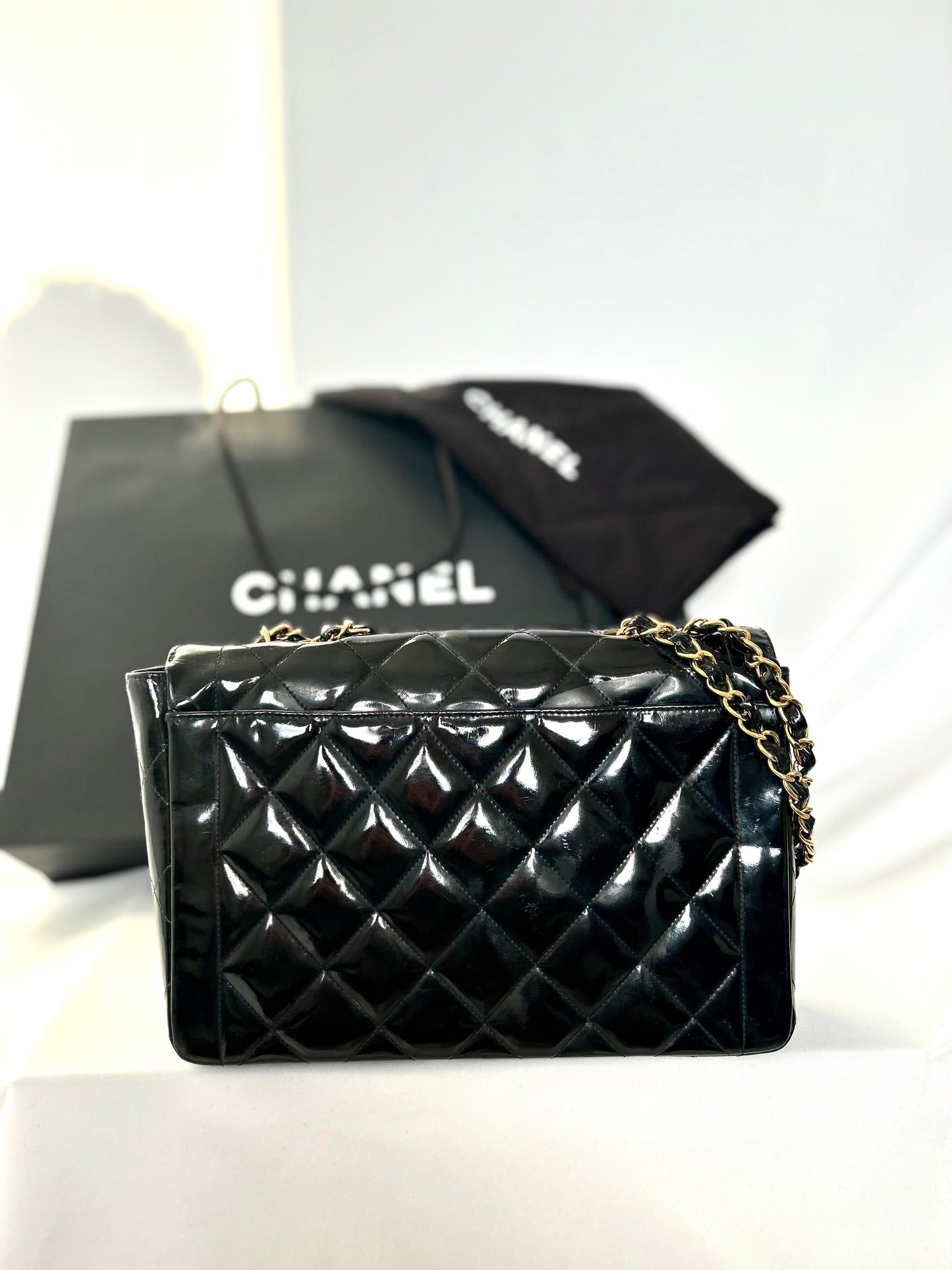 Chanel Patent Leather Single Flap Bag