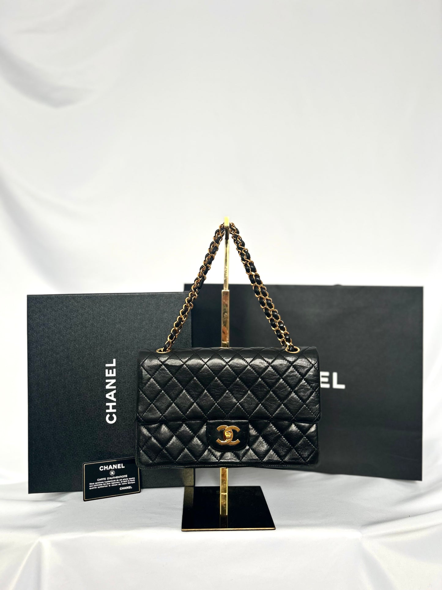Chanel Black Lambskin Classic Flap