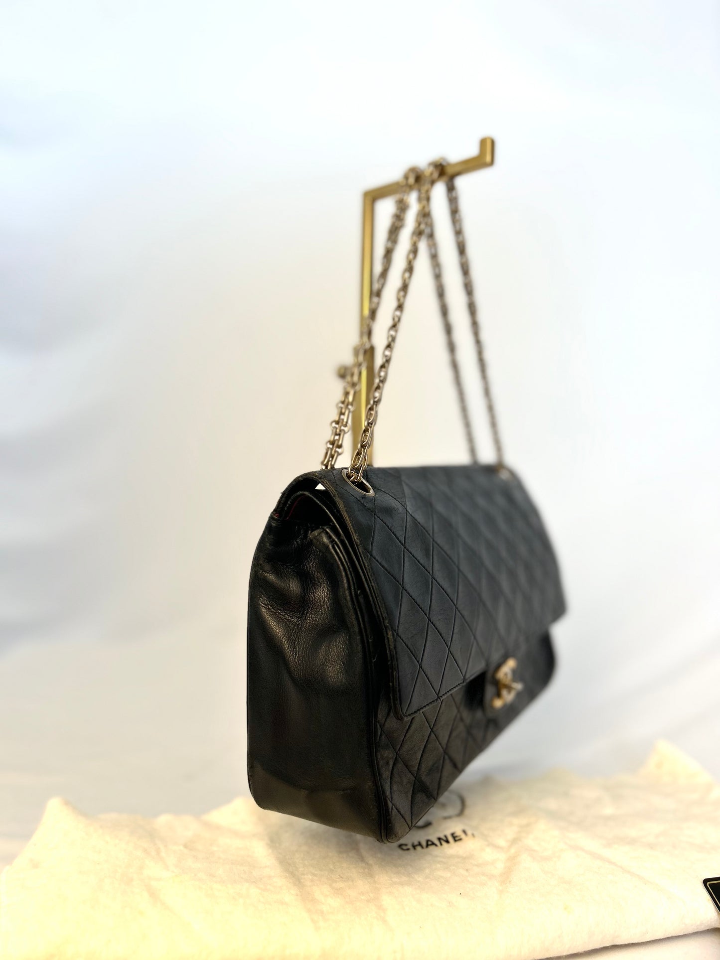 Authentic Chanel Medium Lambskin Classic Flap Bag