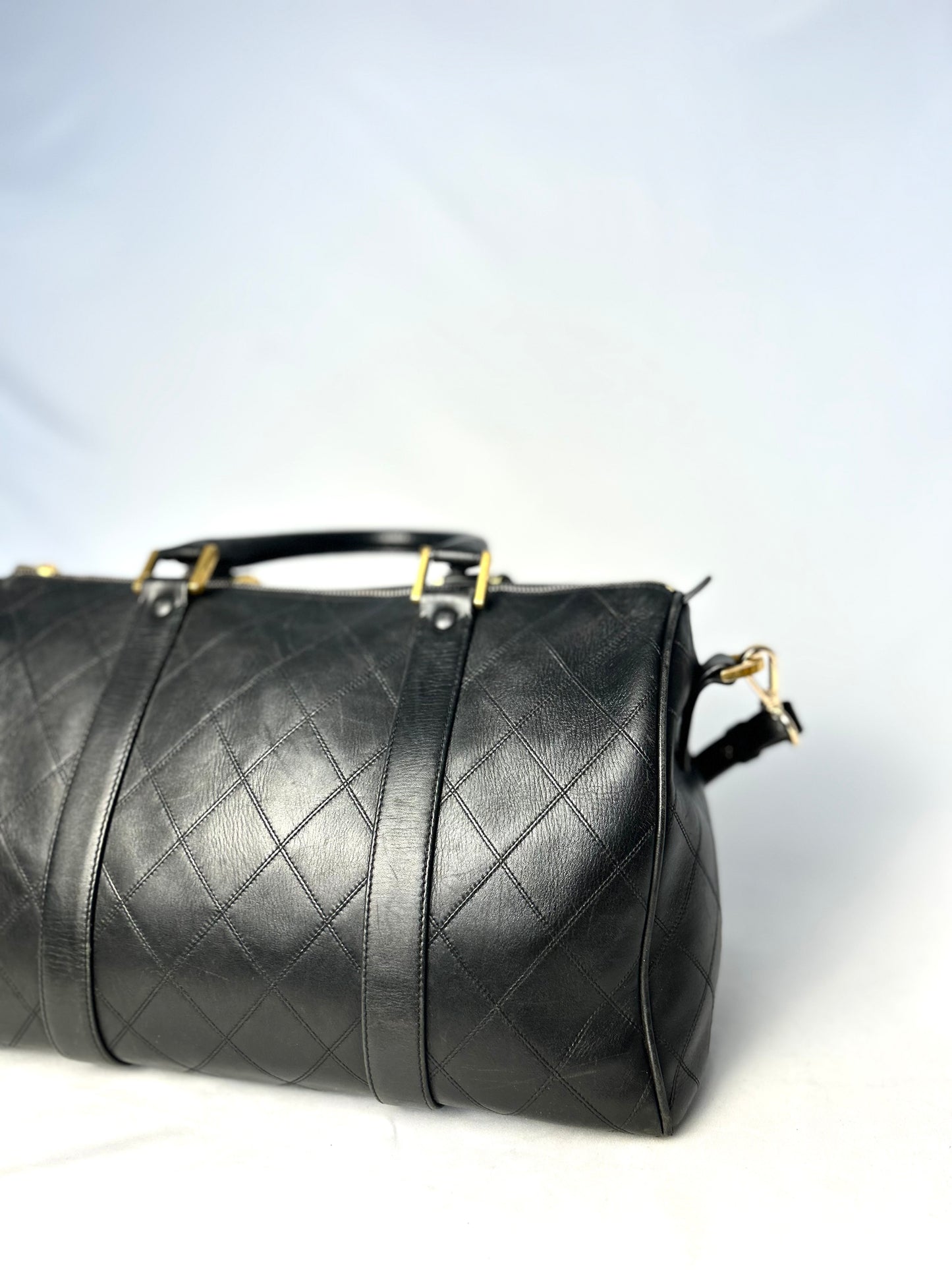 Chanel Mini Lambskin Boston Bag