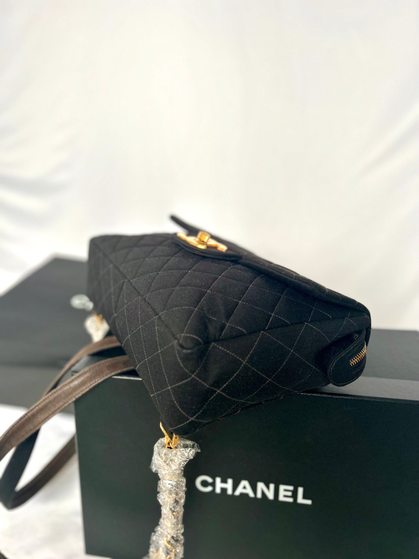 Chanel Black Jersey Backpack
