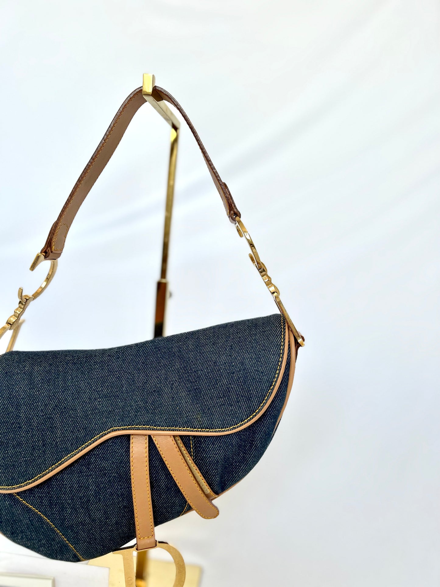 Dior Denim Saddle Bag