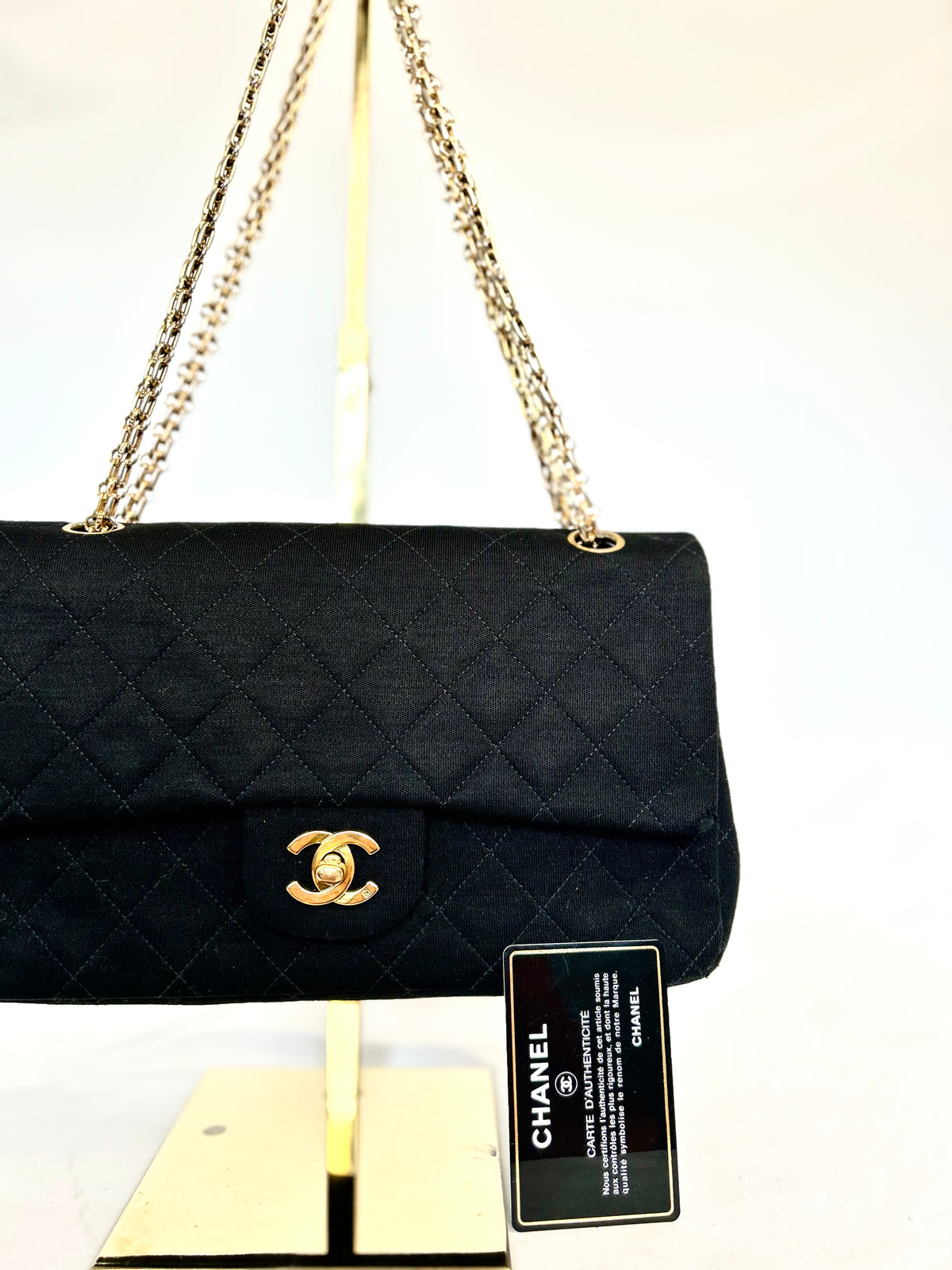 Authentic Chanel Jersey Classic Flap