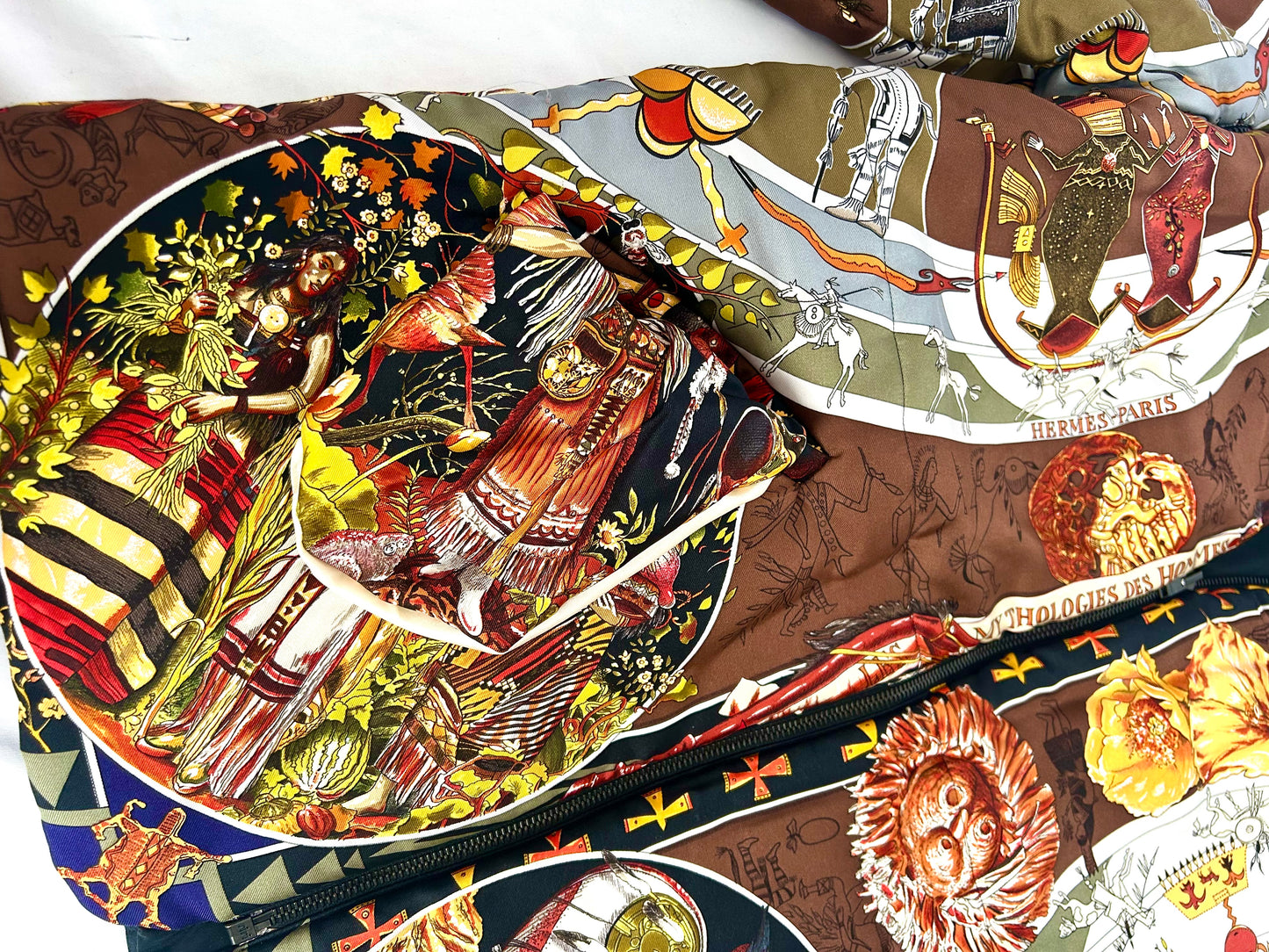 Archival Hermes Silk Detachable Sleeve Jacket Coat designed by Martin Margiela