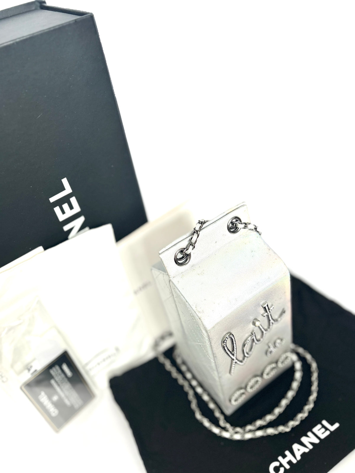 Extremely Rare Iridescent Lait de Coco Runway 2014 Milk Carton