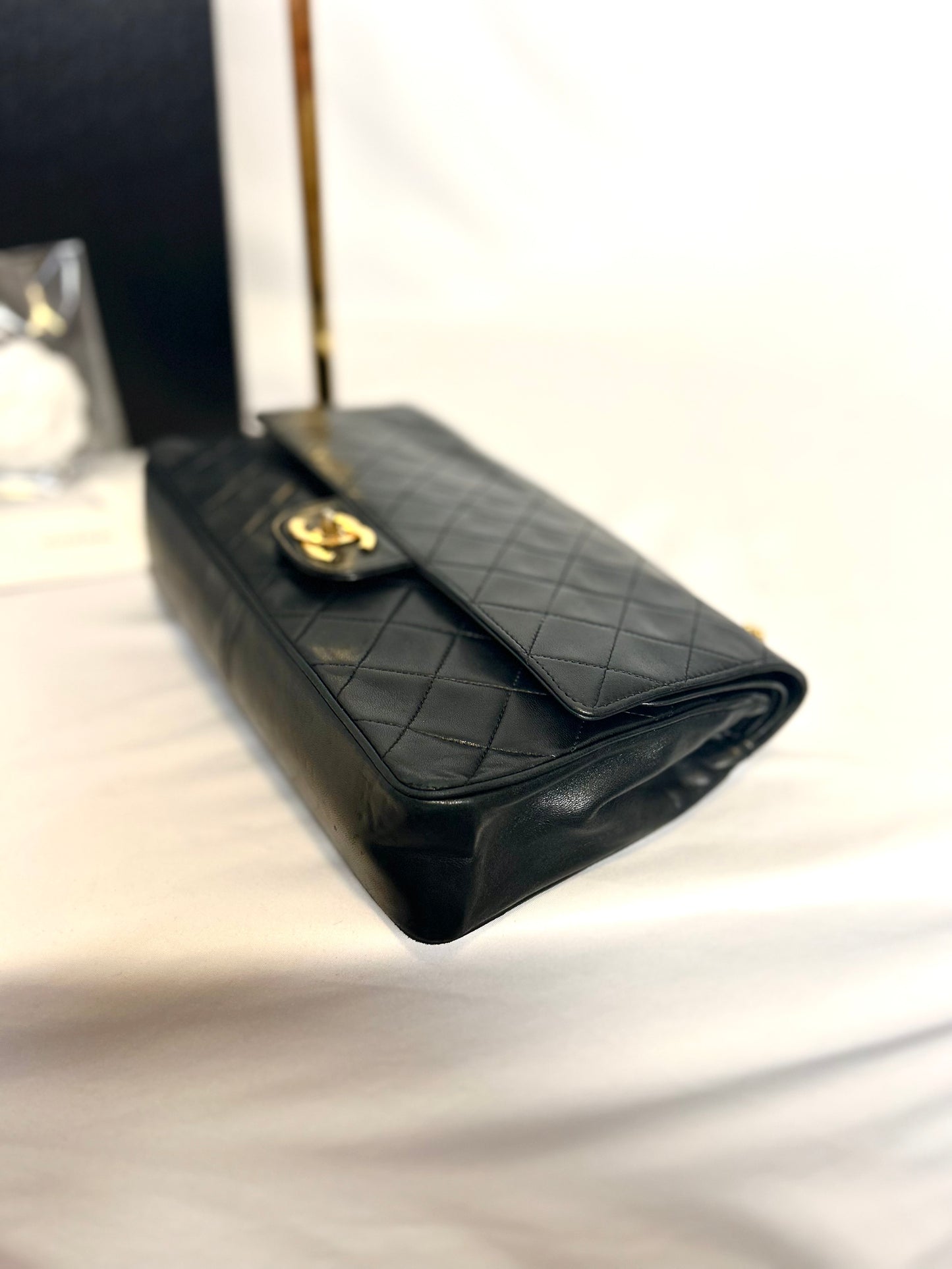 Authentic Medium Chanel Lambskin Classic Flap