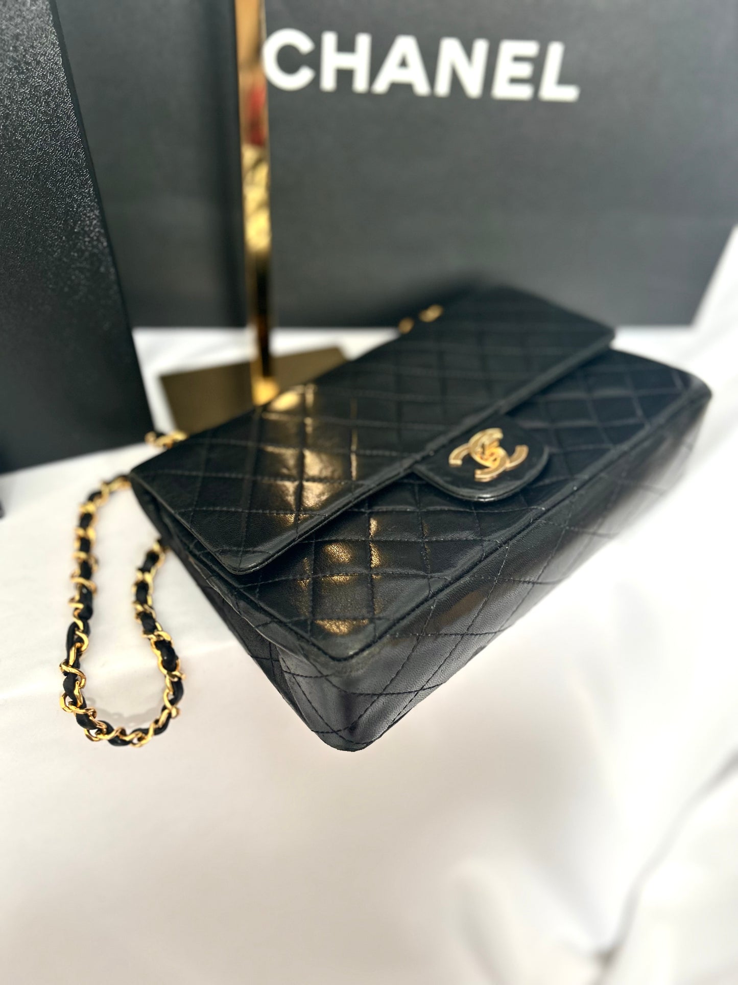 Chanel Black Lambskin Classic Flap