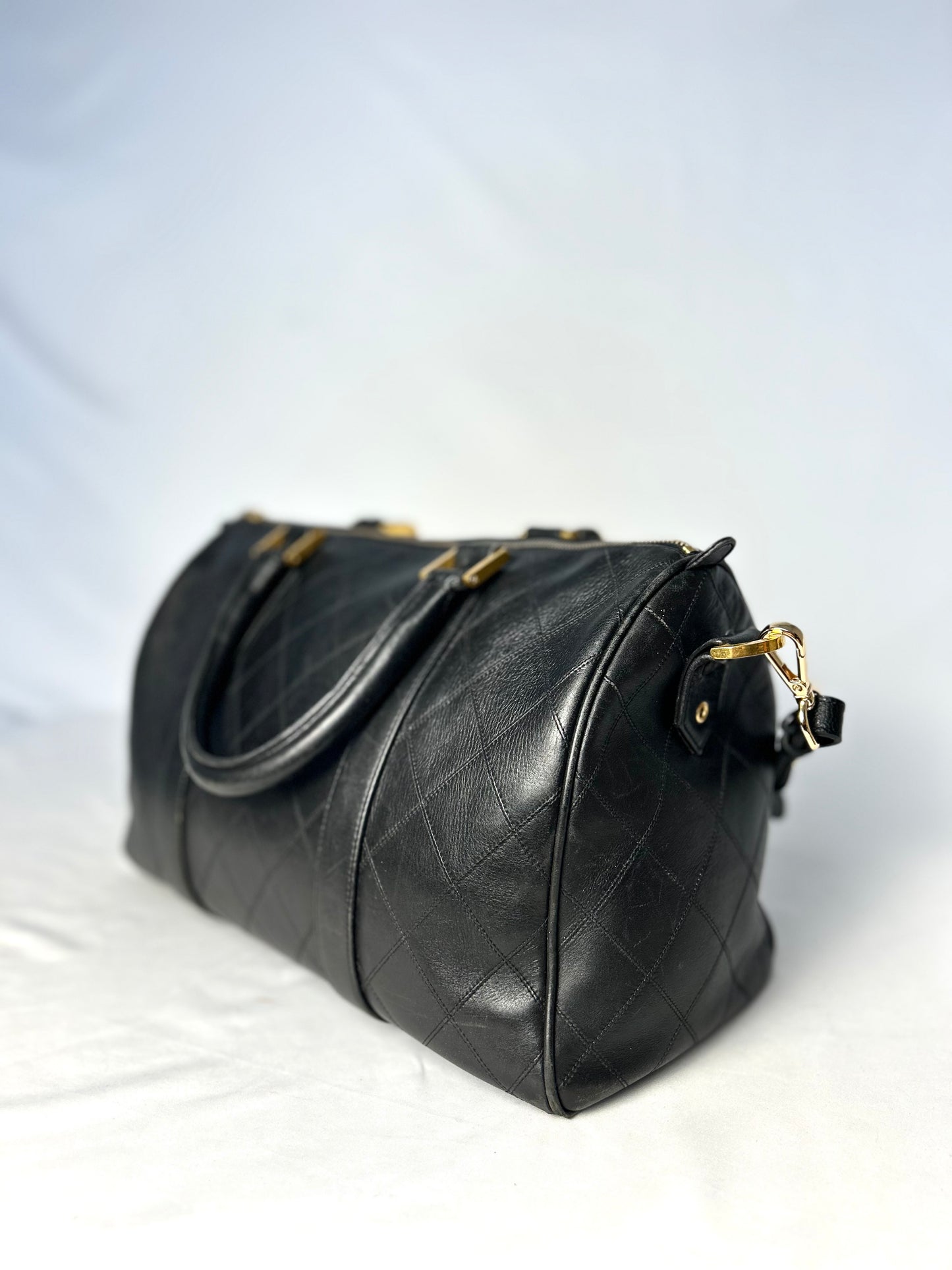 Chanel Mini Lambskin Boston Bag
