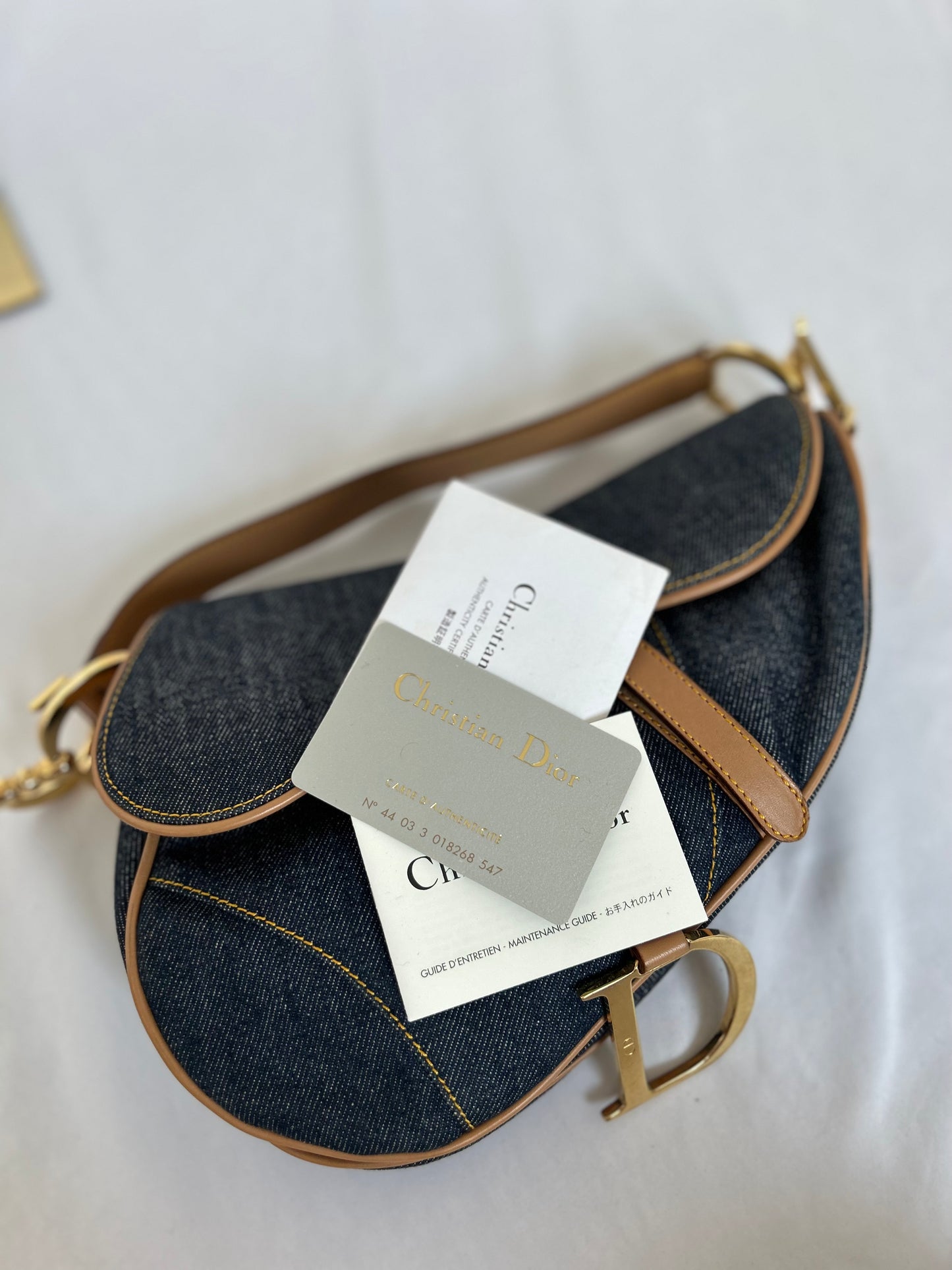 Dior Denim Saddle Bag
