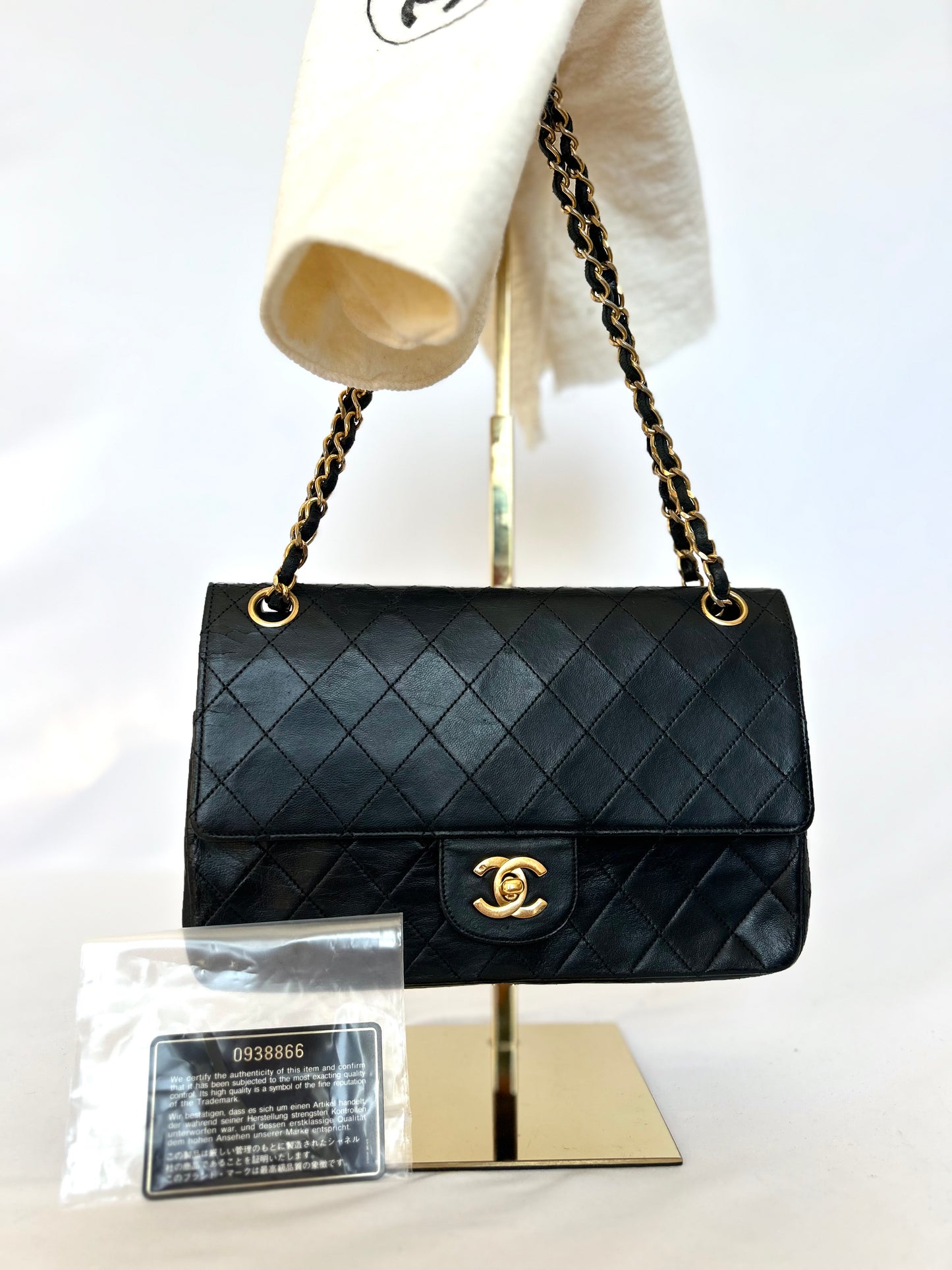 Authentic Vintage Medium Lambskin Chanel Classic Flap