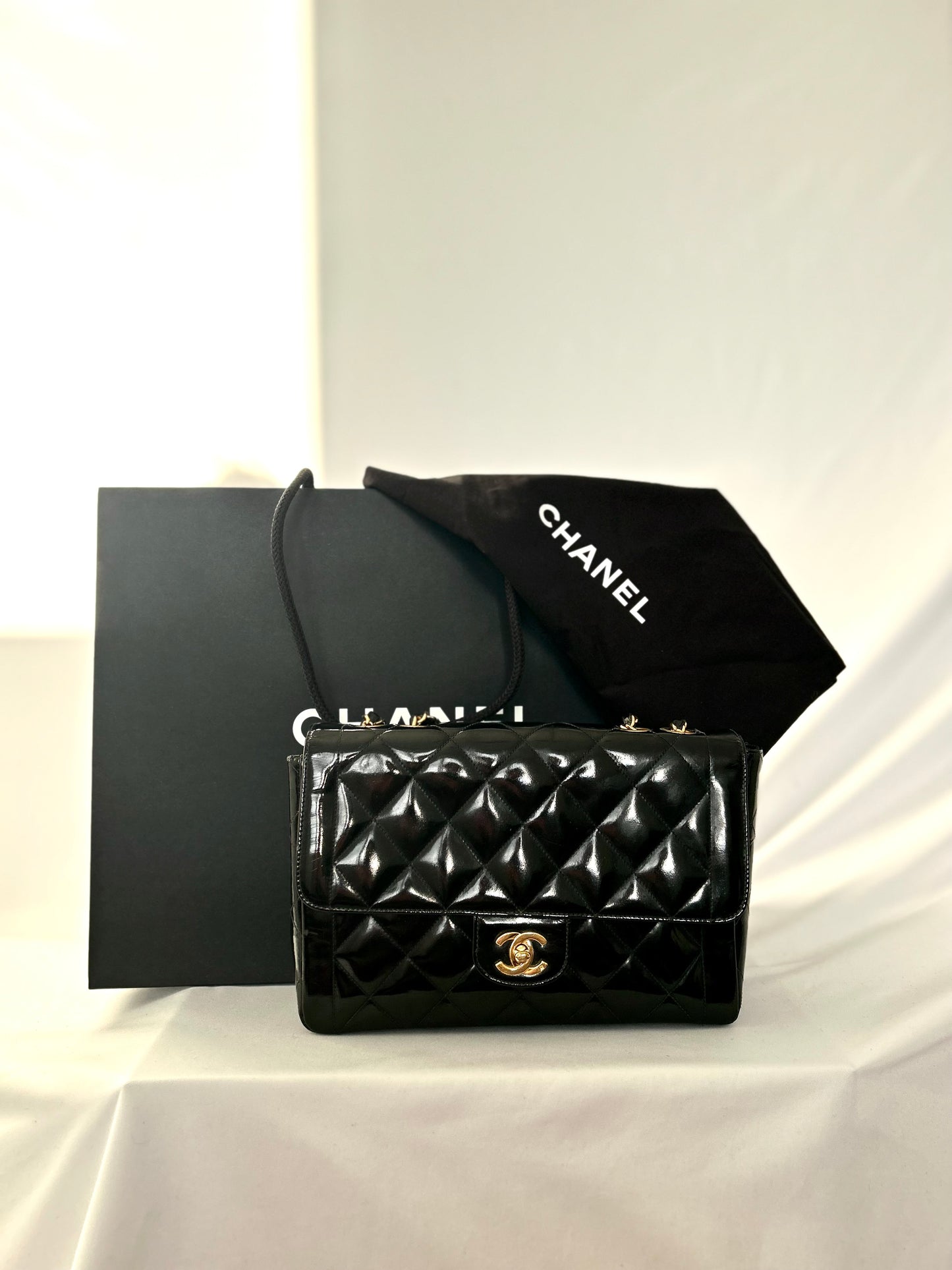 Chanel Patent Leather Single Flap Bag