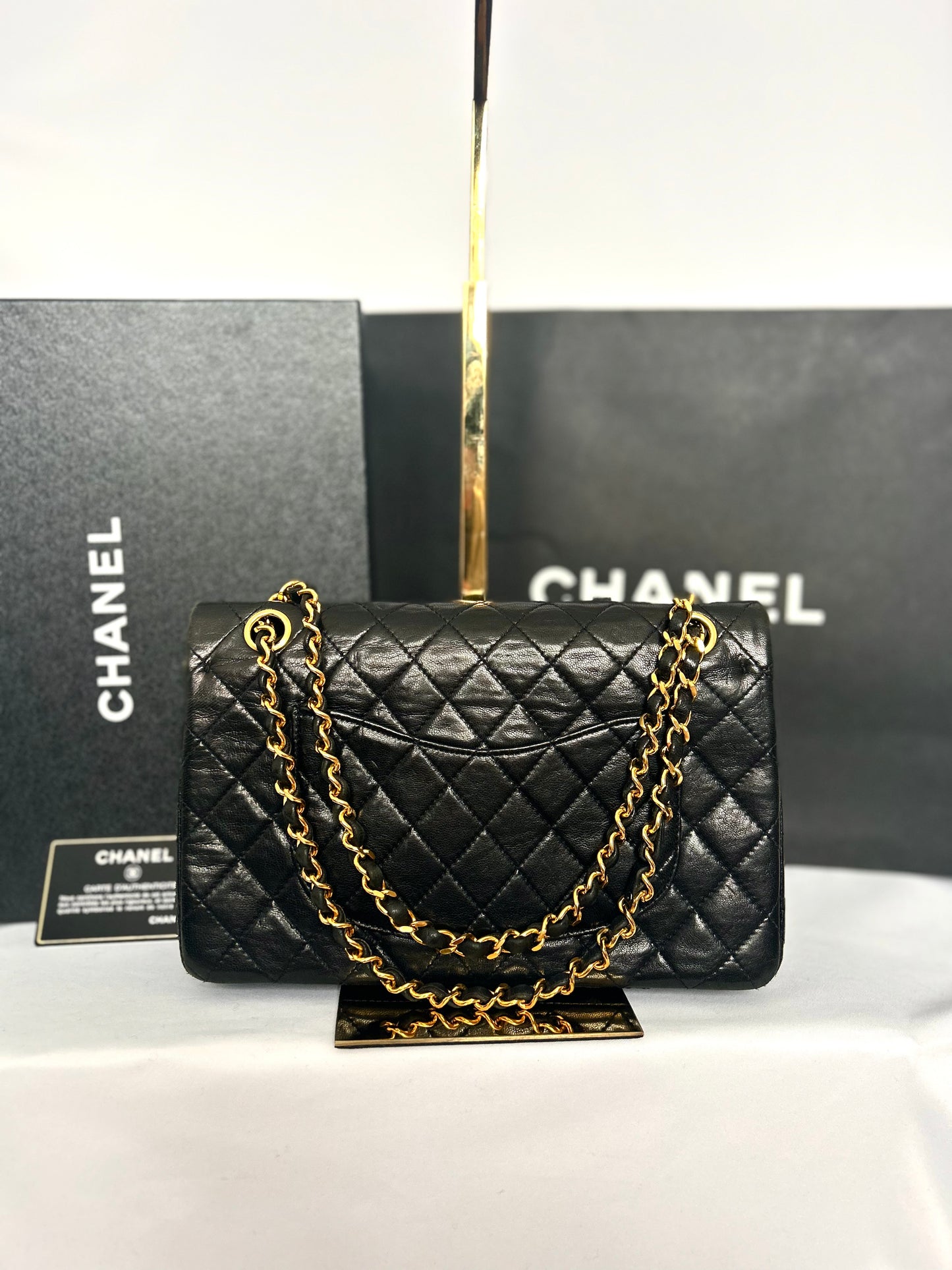Chanel Black Lambskin Classic Flap