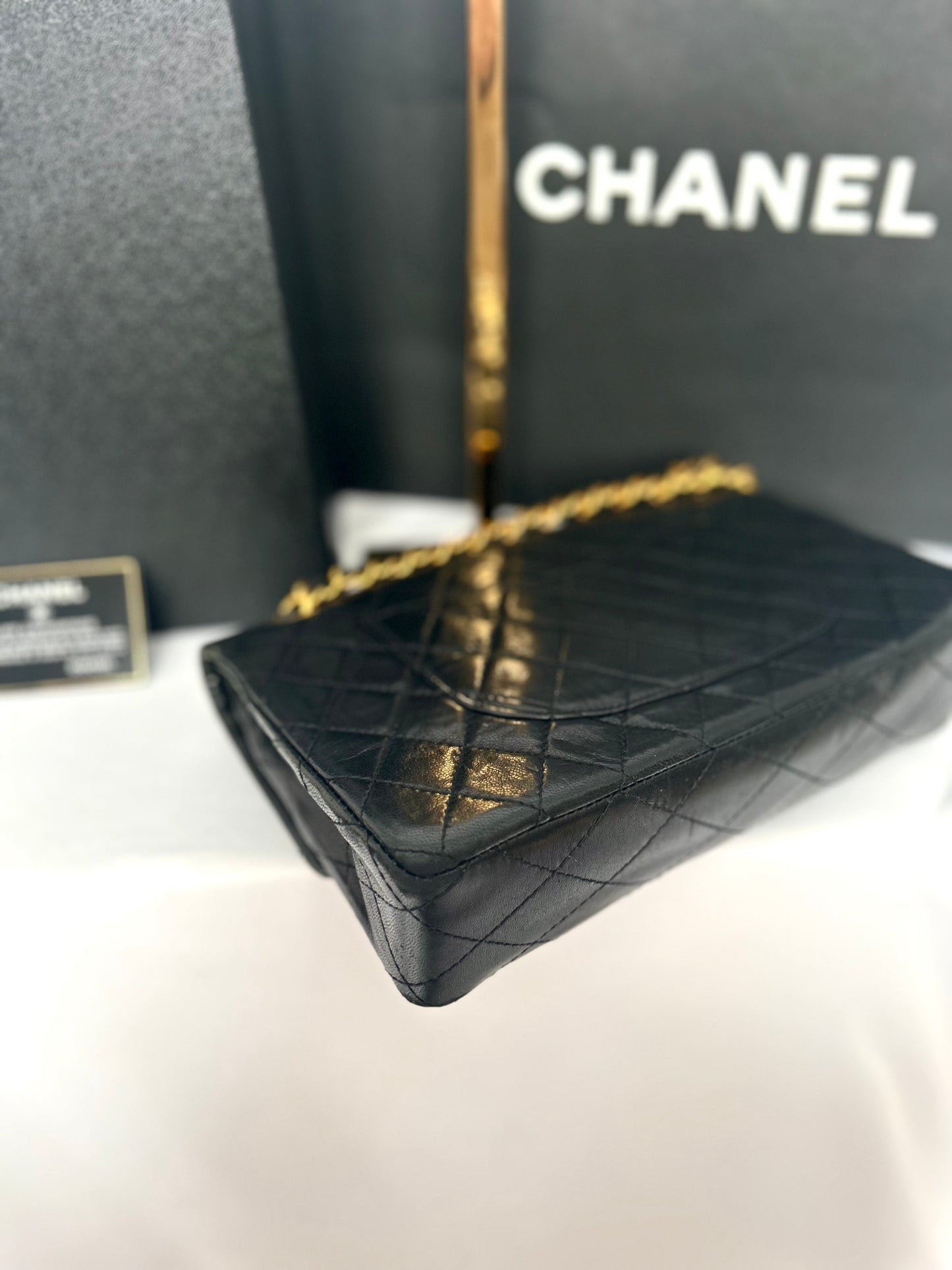 Chanel Black Lambskin Classic Flap