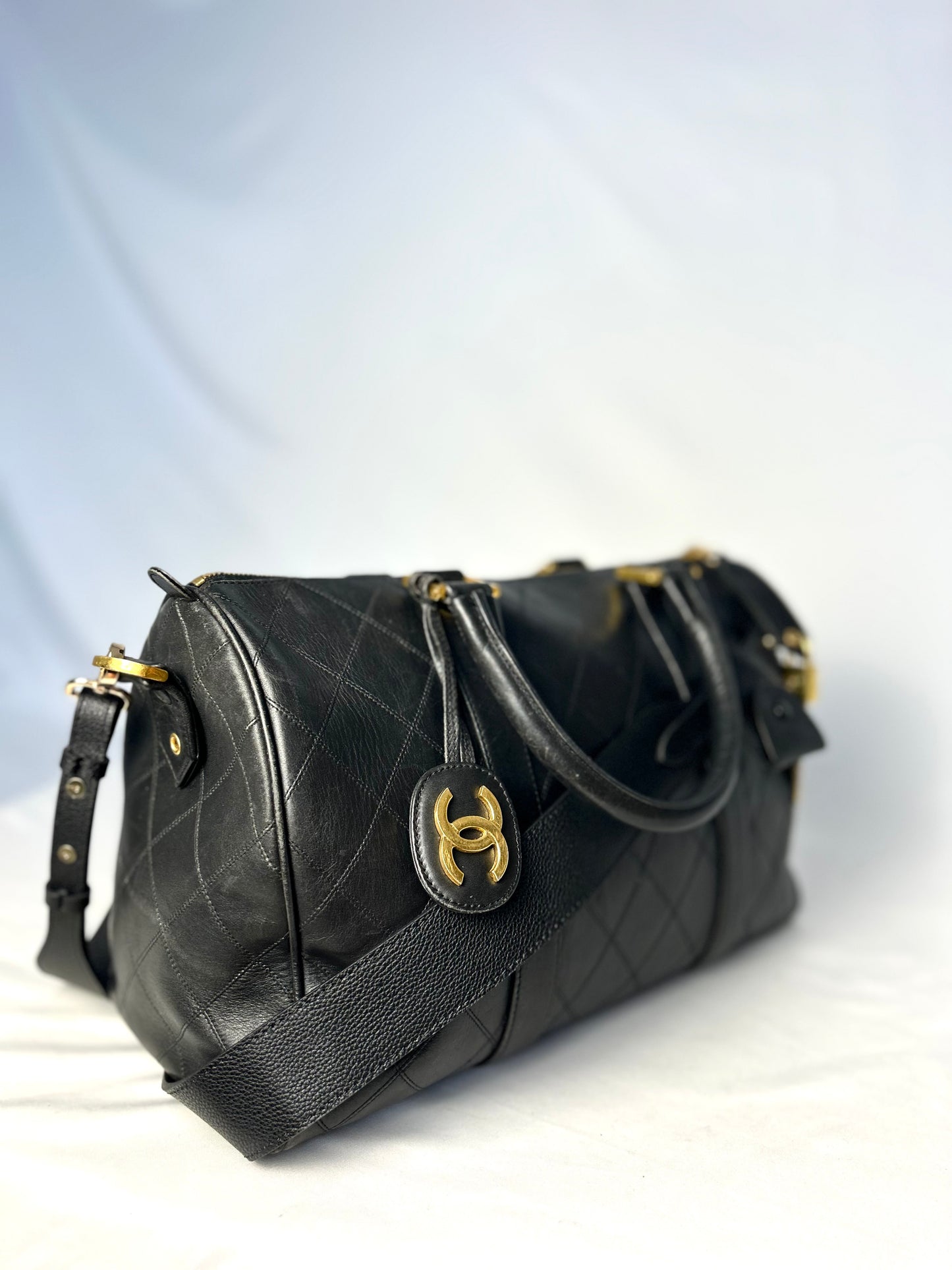 Chanel Mini Lambskin Boston Bag