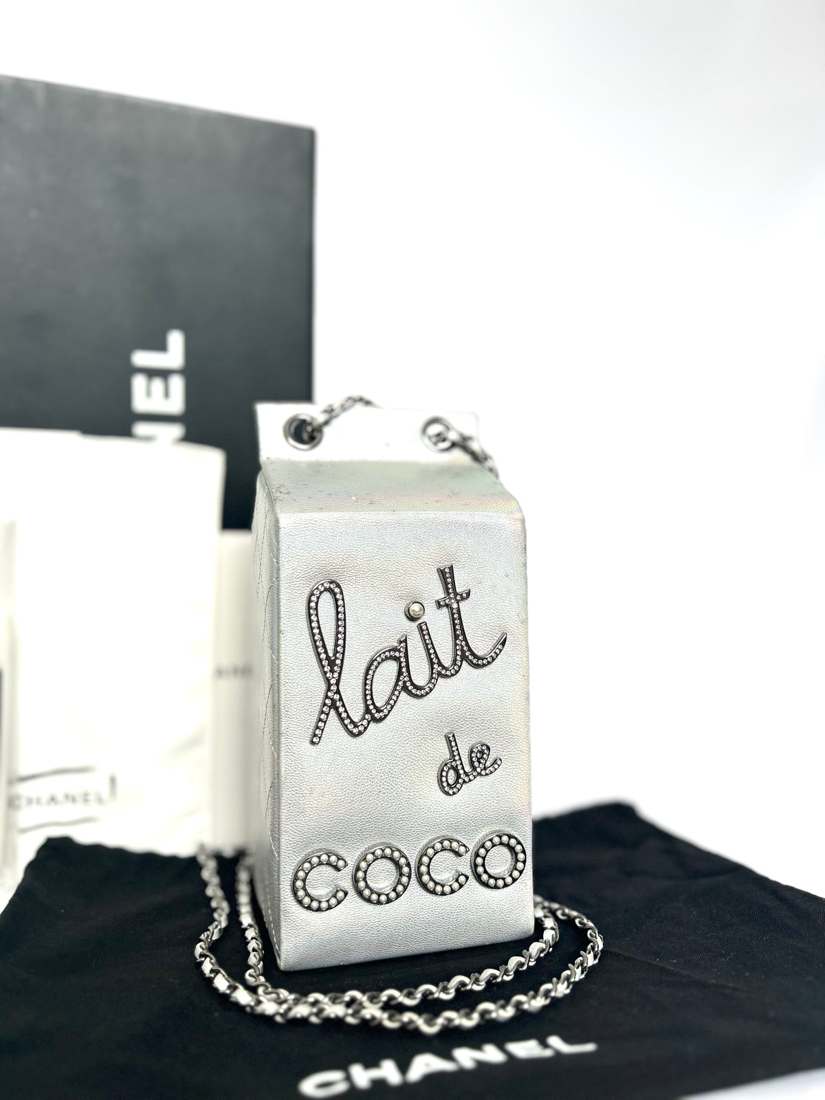 Extremely Rare Iridescent Lait de Coco Runway 2014 Milk Carton