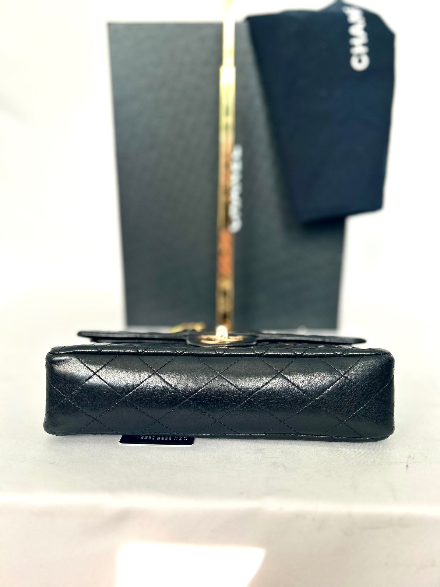 Authentic 1980s Chanel Lambskin Medium Classic Flap with 24k gold plated hardware