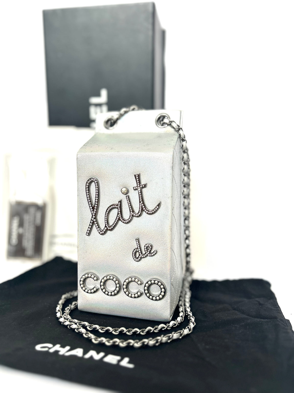 Extremely Rare Iridescent Lait de Coco Runway 2014 Milk Carton