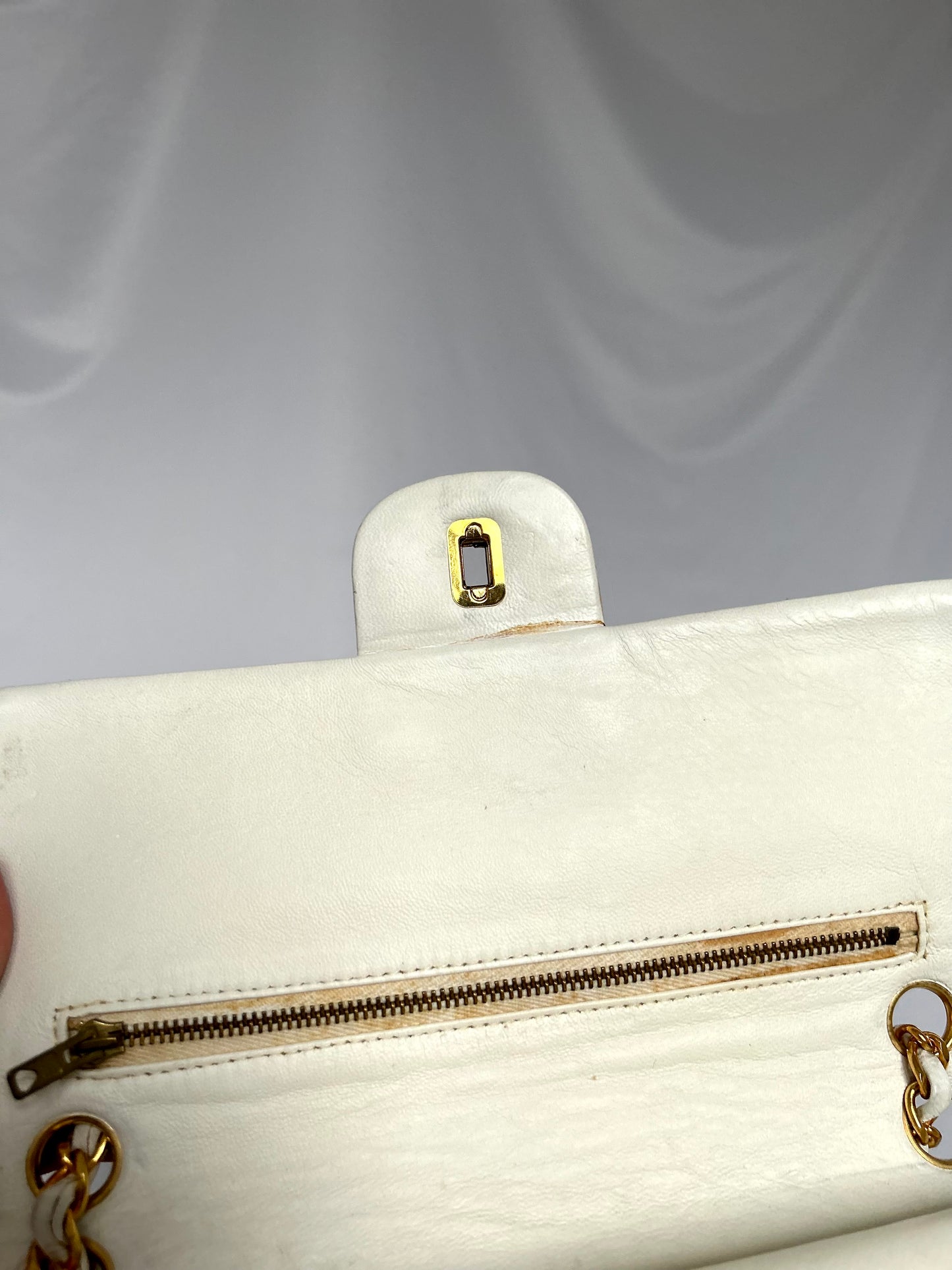 Chanel Vintage White Classic Flap
