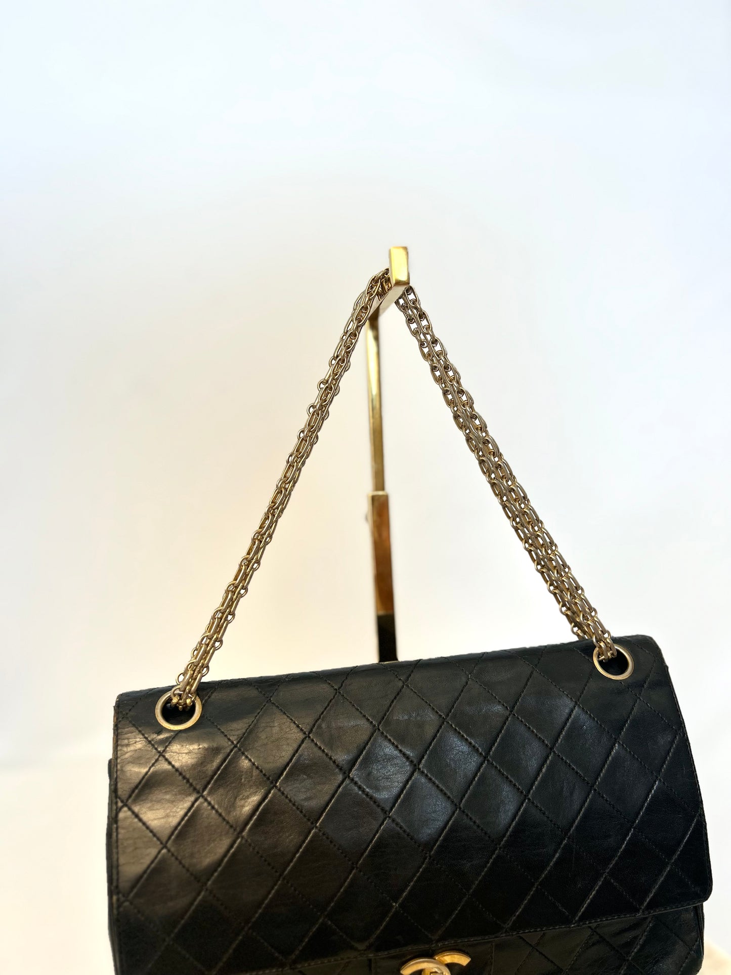 Authentic Chanel Medium Lambskin Classic Flap Bag