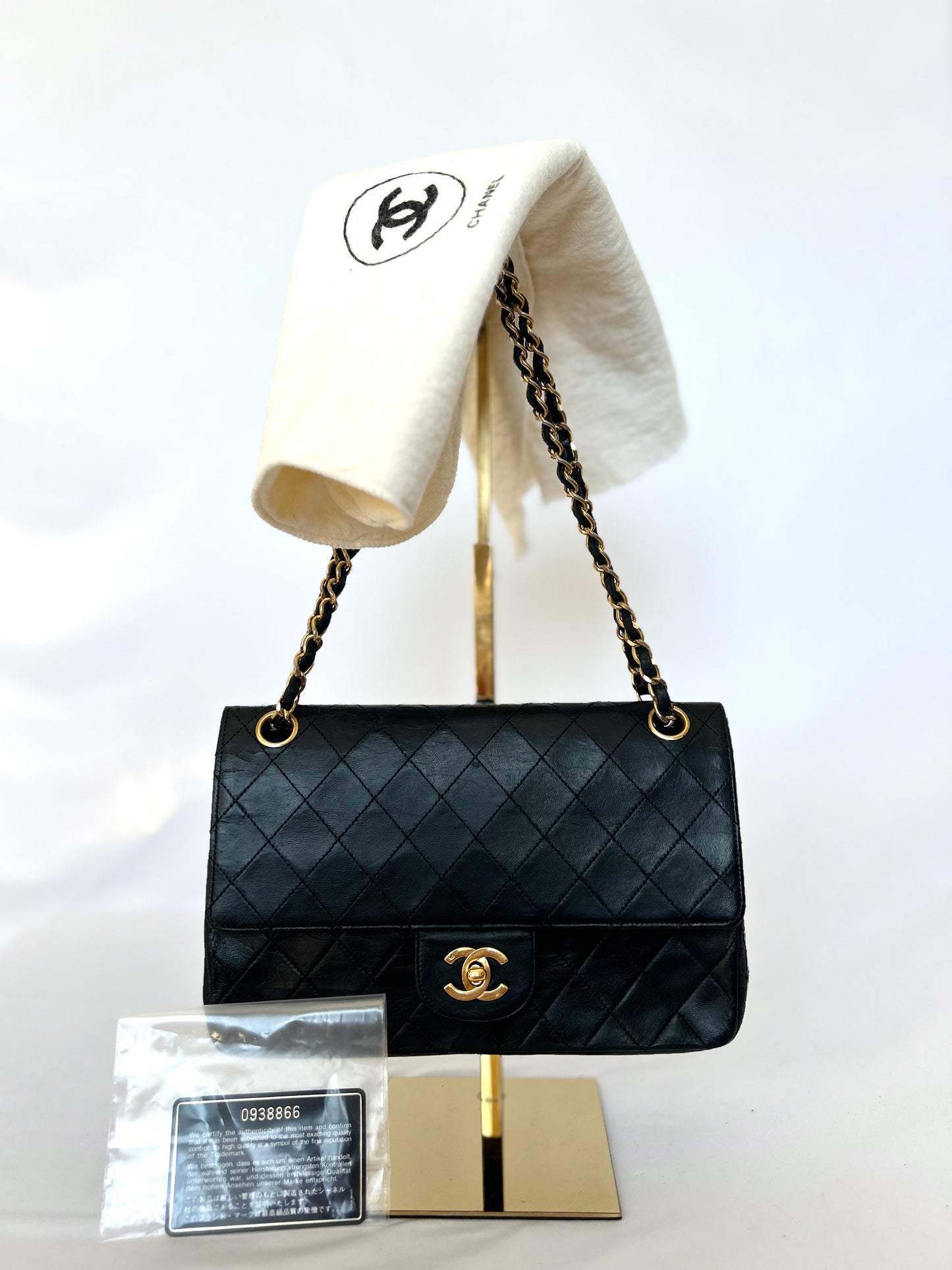 Authentic Vintage Medium Lambskin Chanel Classic Flap