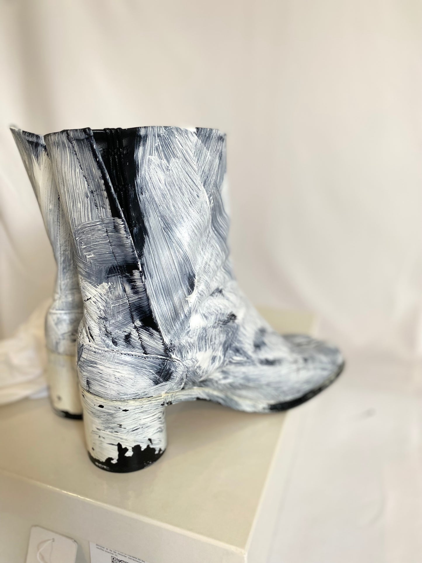 Maison Margiela White Painted Tabis