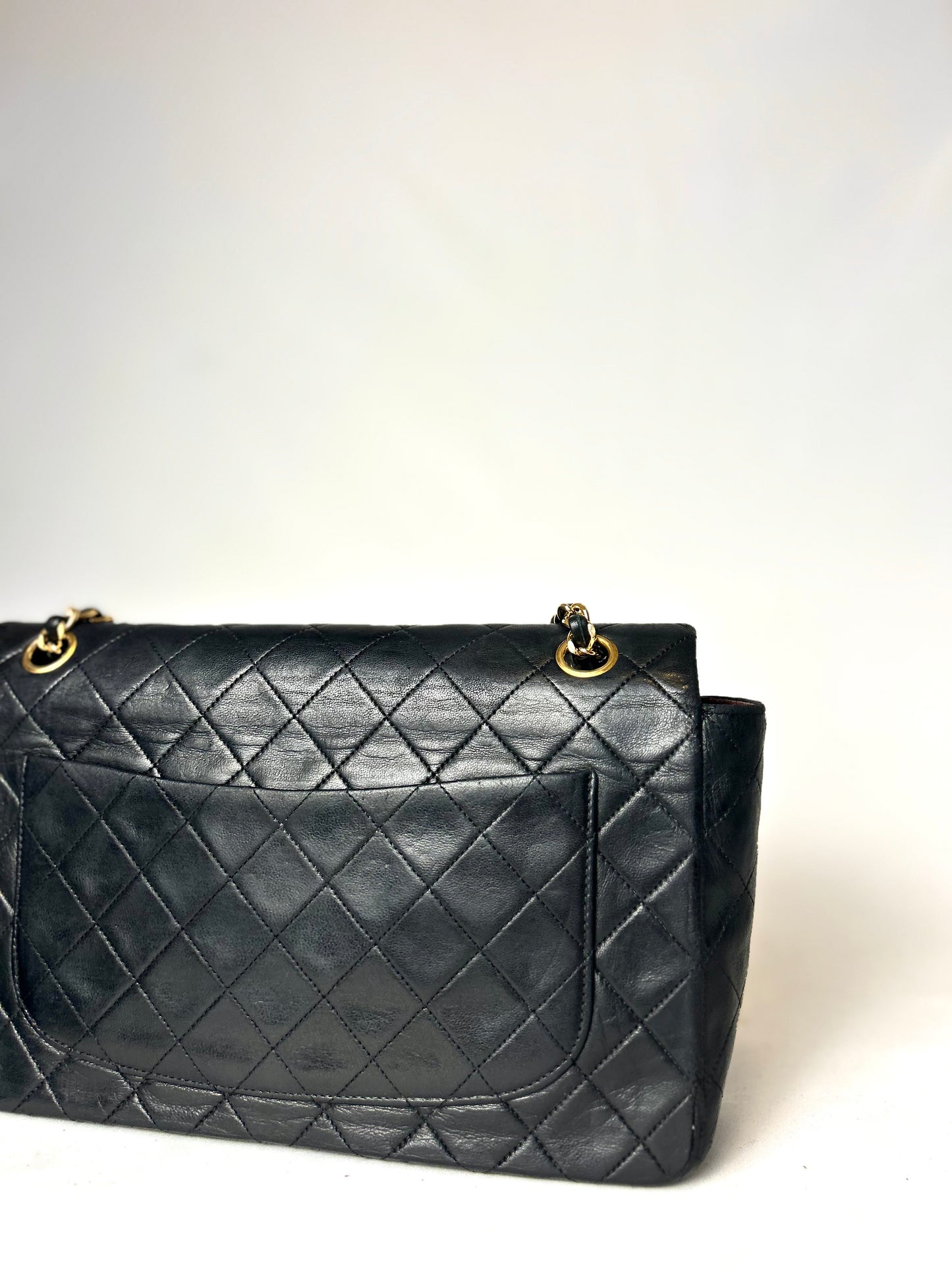 Authentic 1990s Chanel Single Lambskin Flap Bag