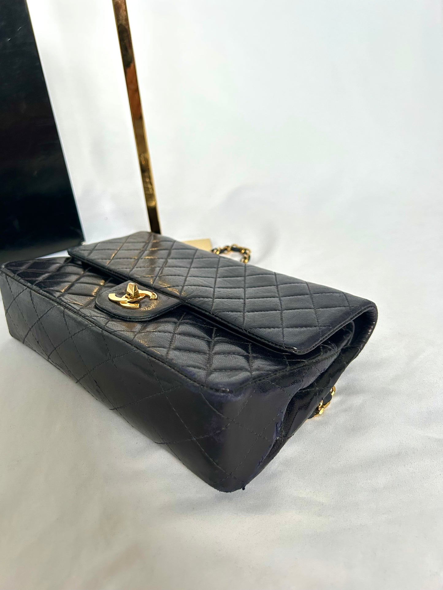 Midnight Blue Medium Lambskin Vintage Classic Flap