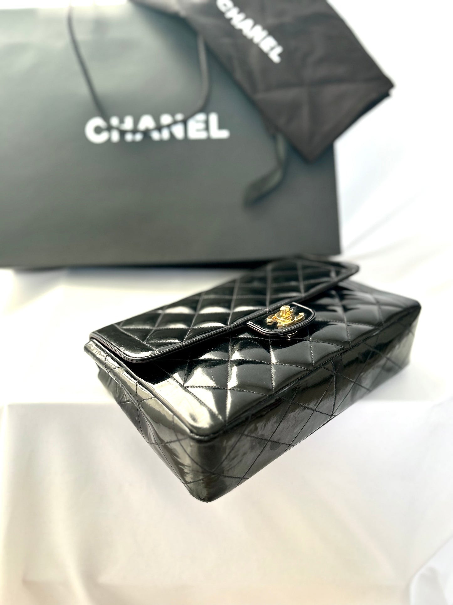 Chanel Patent Leather Single Flap Bag