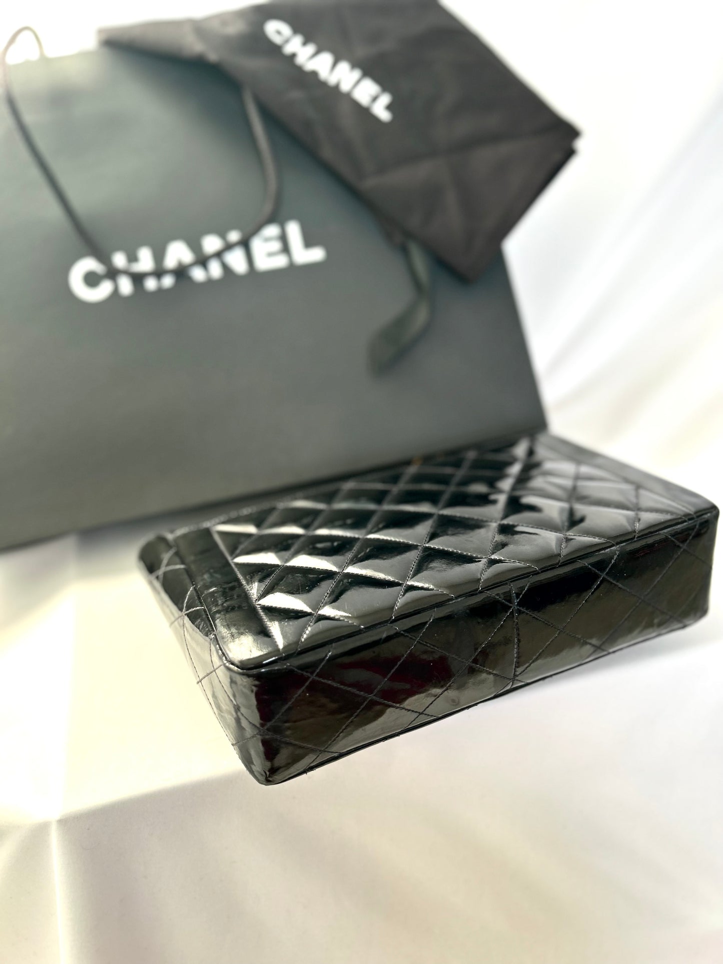 Chanel Patent Leather Single Flap Bag