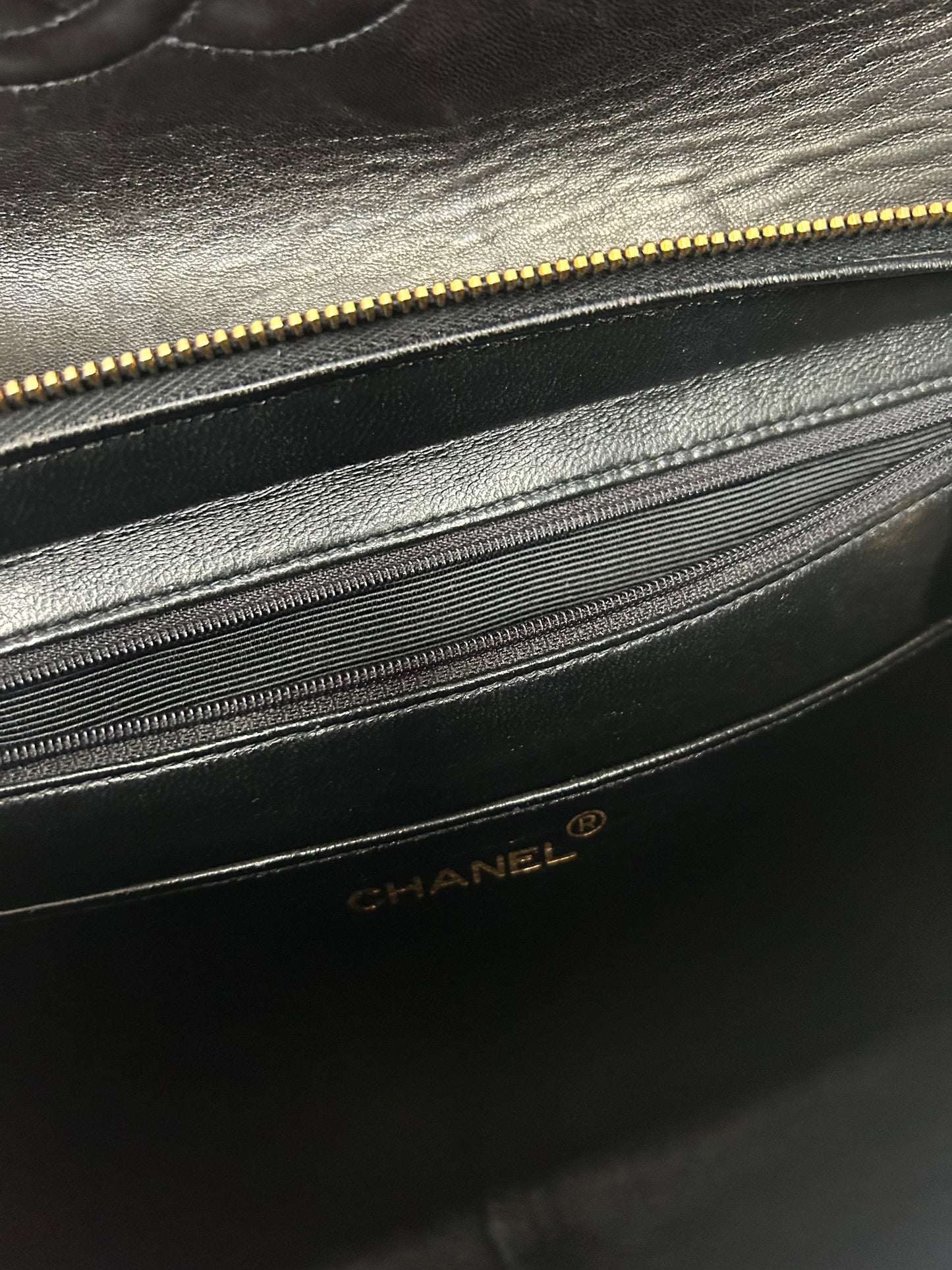 Chanel Patent Leather Jumbo CC Backpack