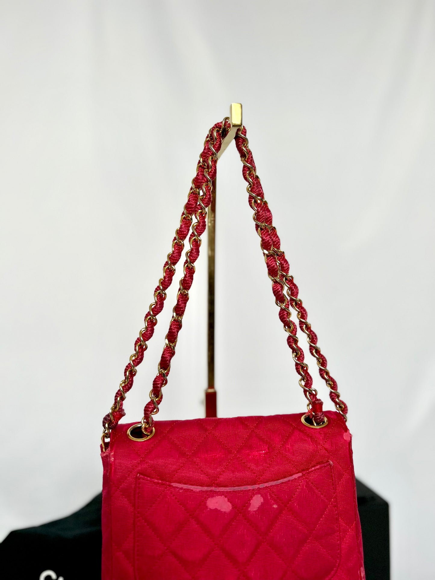 Pink Chanel Mini Square Flap Bag