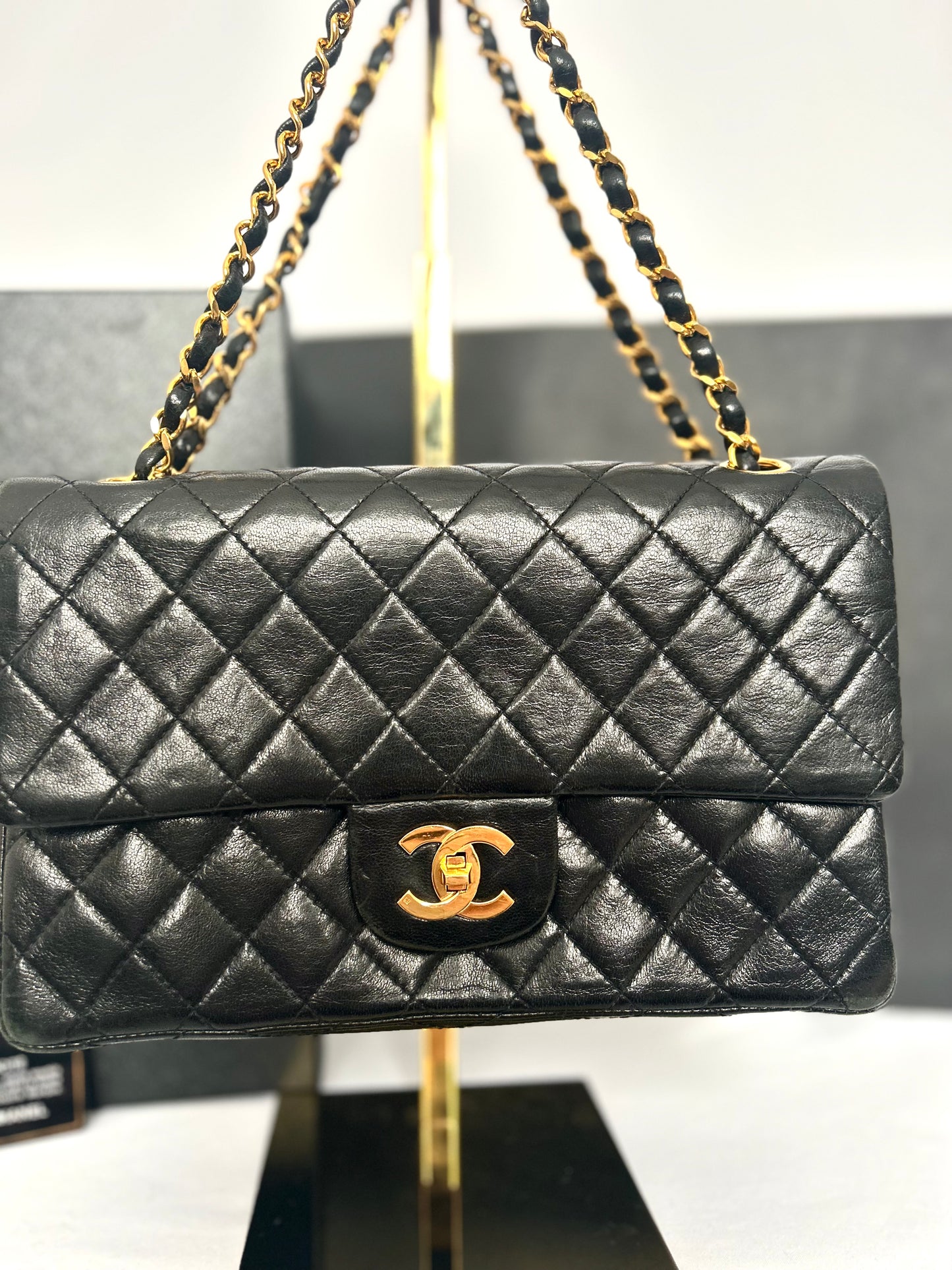 Chanel Black Lambskin Classic Flap