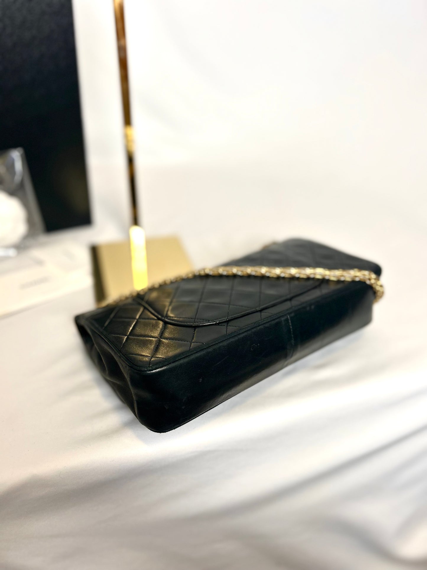 Authentic Medium Chanel Lambskin Classic Flap