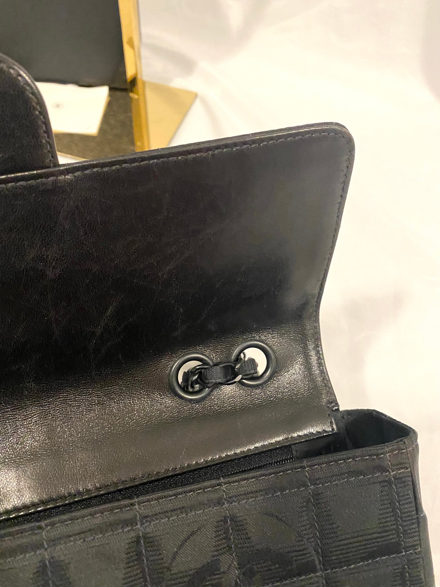 Rare Chanel Matte Black Nylon Travel Flap Bag