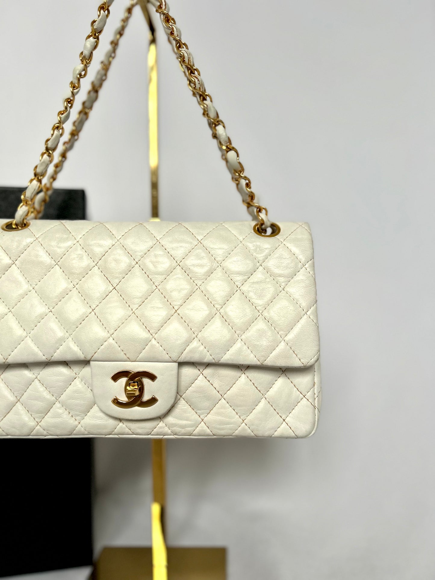 Chanel Vintage White Classic Flap