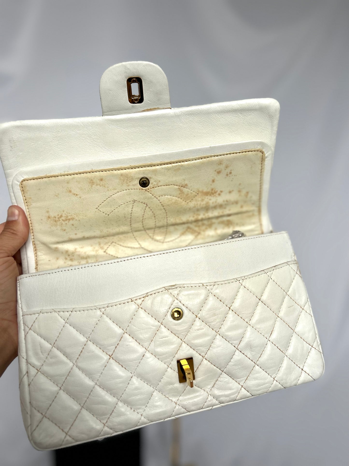 Chanel Vintage White Classic Flap
