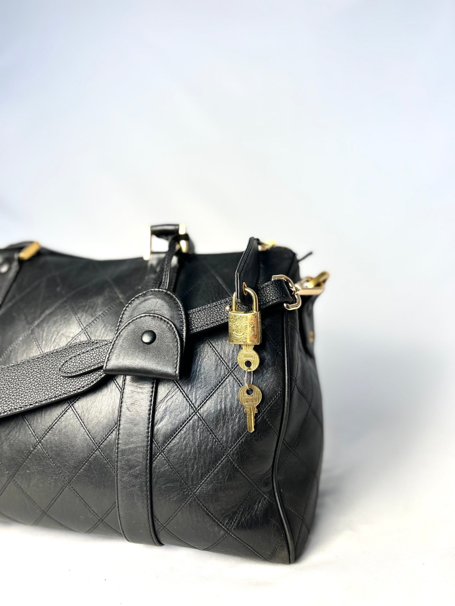Chanel Mini Lambskin Boston Bag