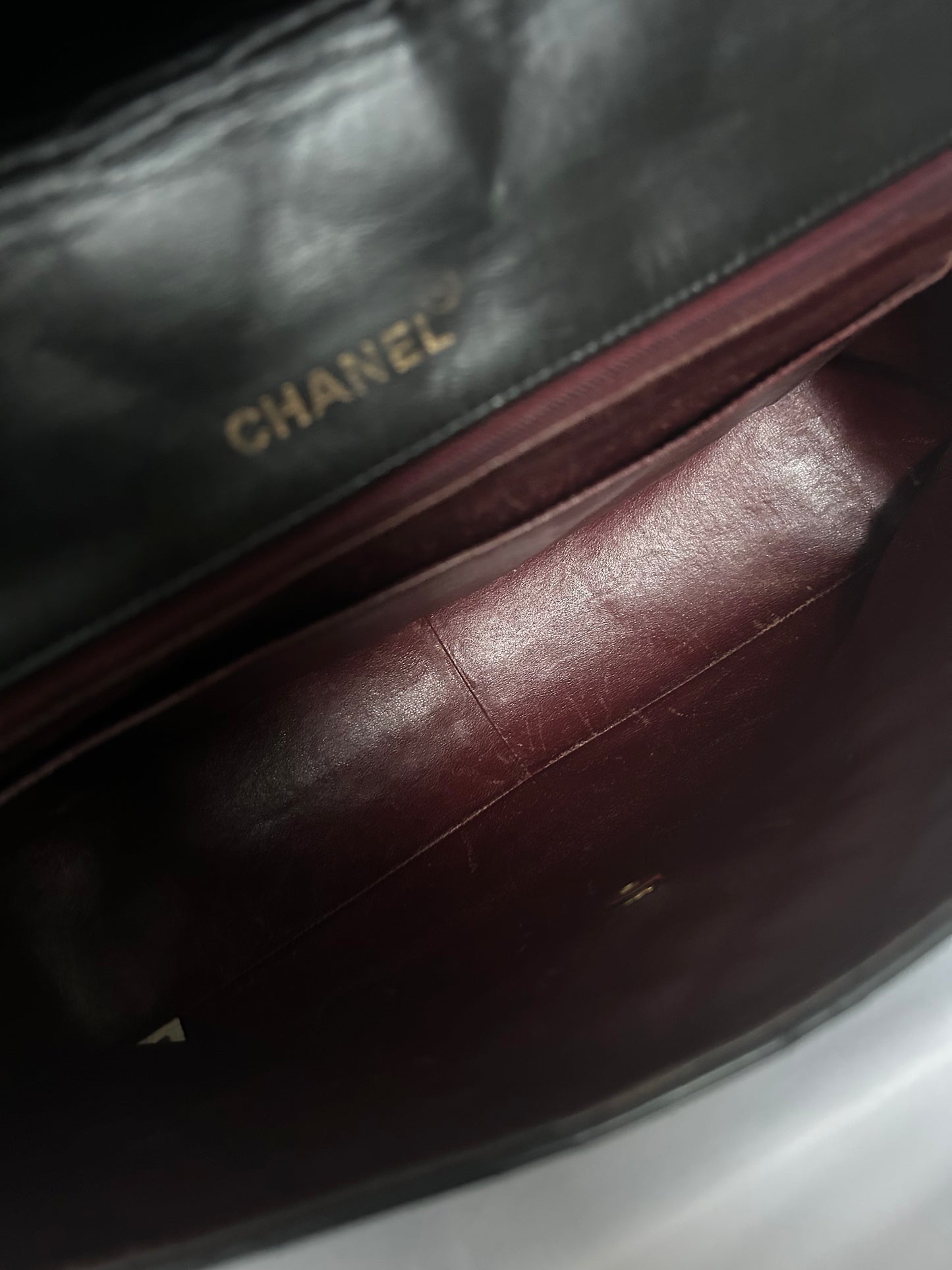 Chanel Black Lambskin Maxi Flap Bag